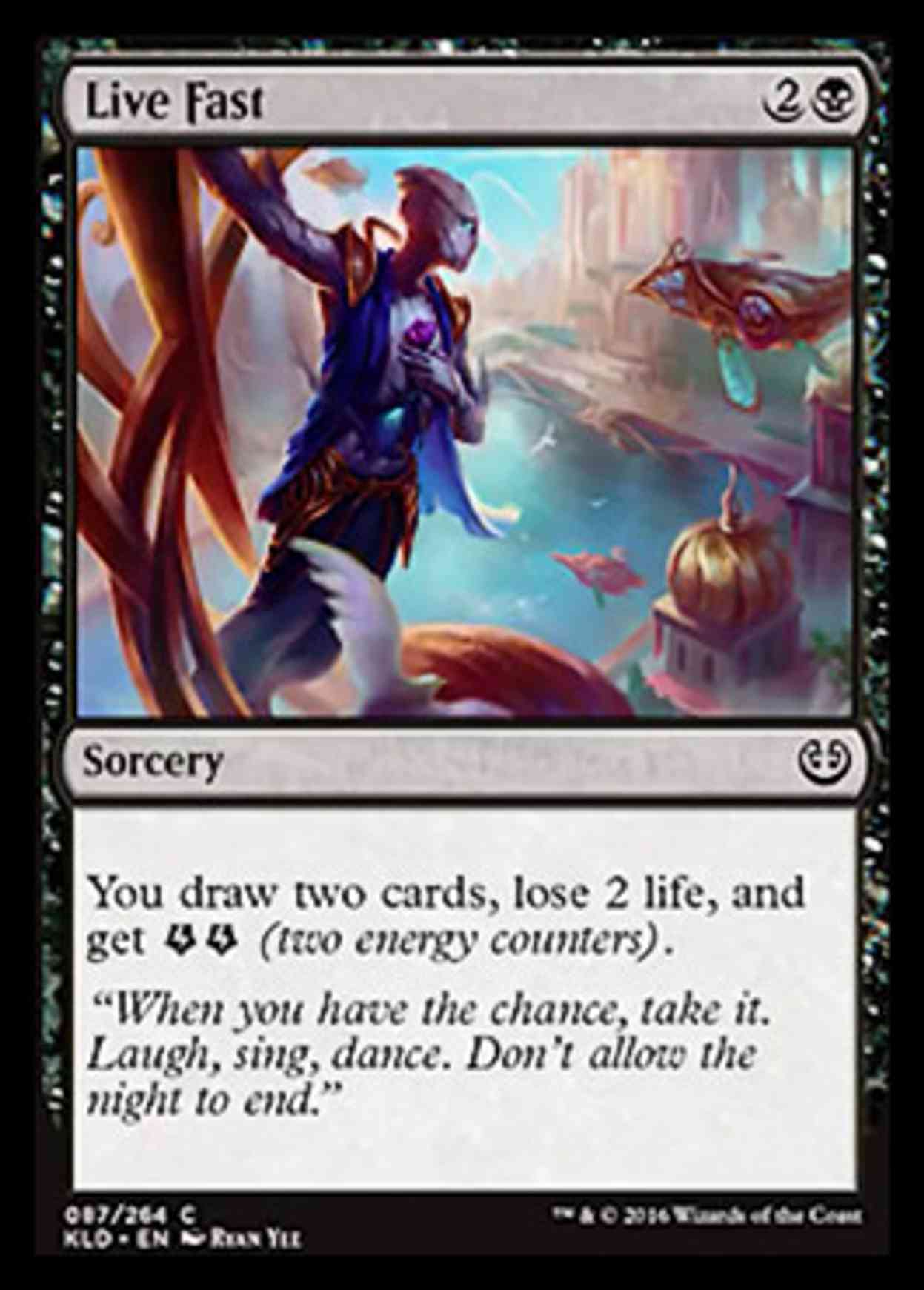 Live Fast magic card front
