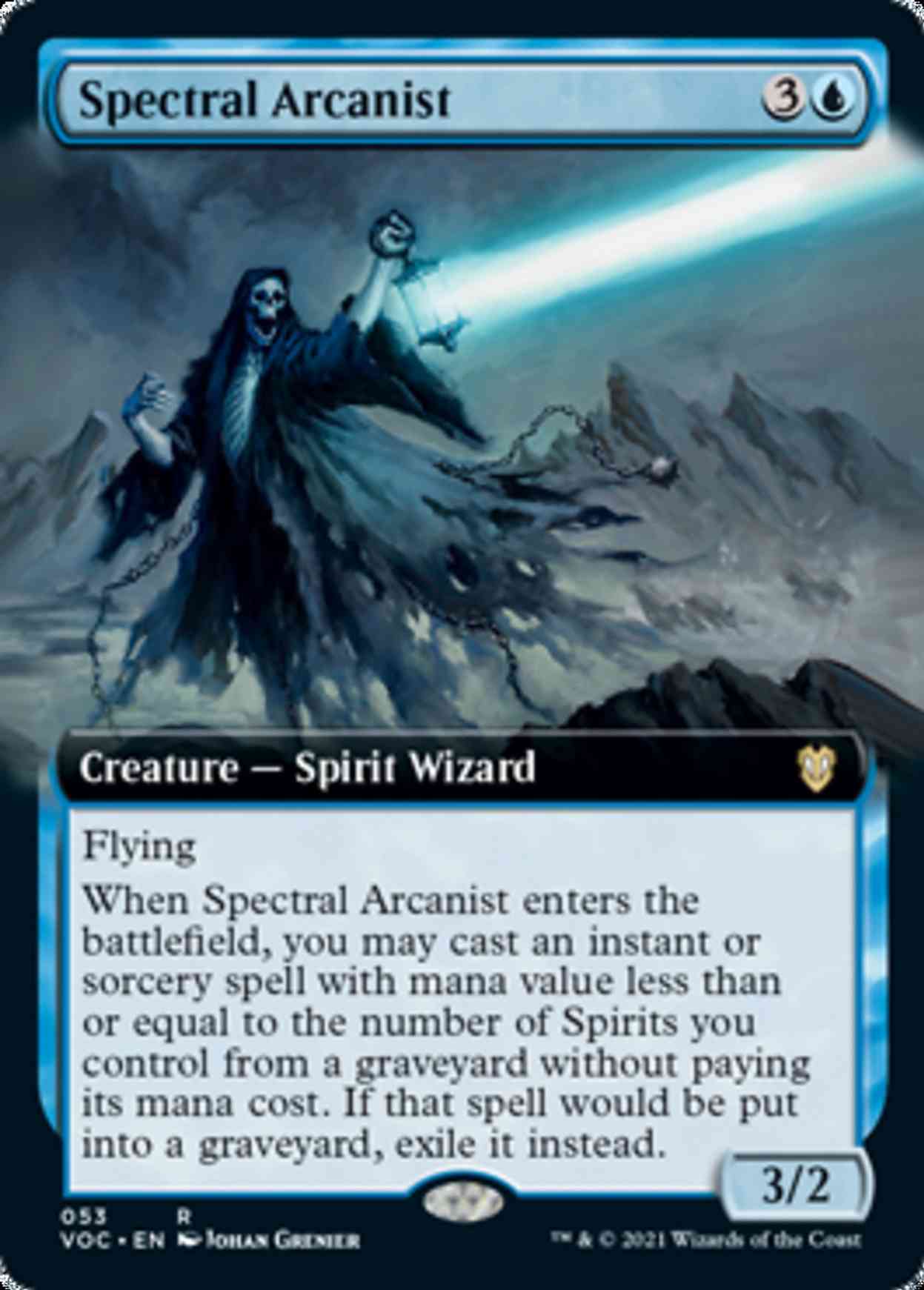 Spectral Arcanist (Extended Art) magic card front