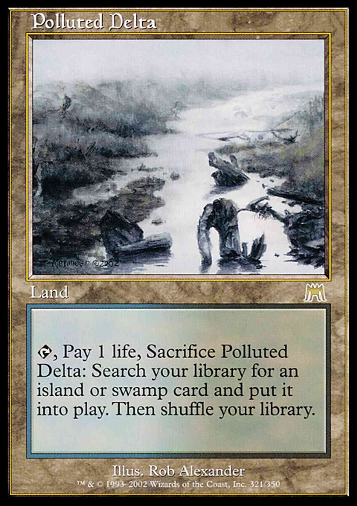 Polluted Delta magic card front