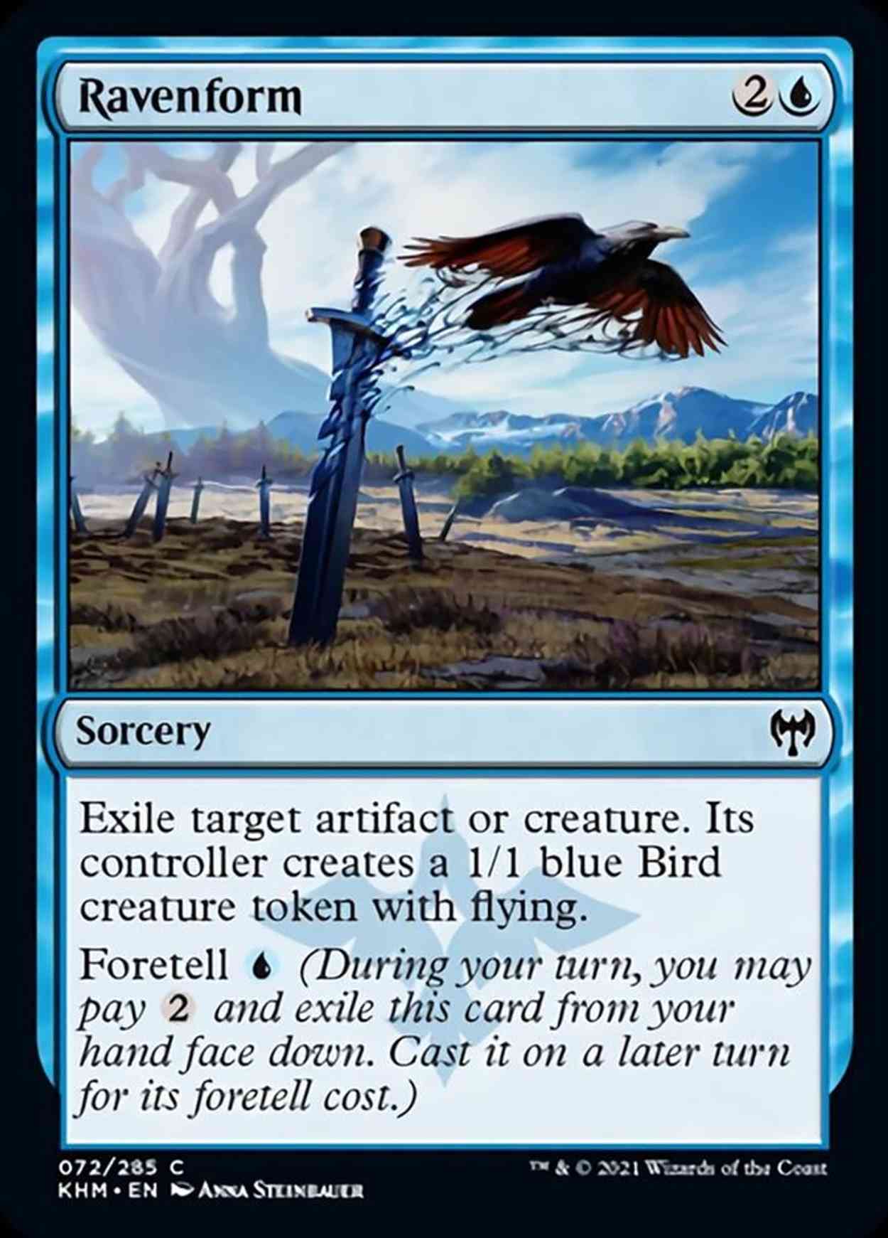 Ravenform magic card front
