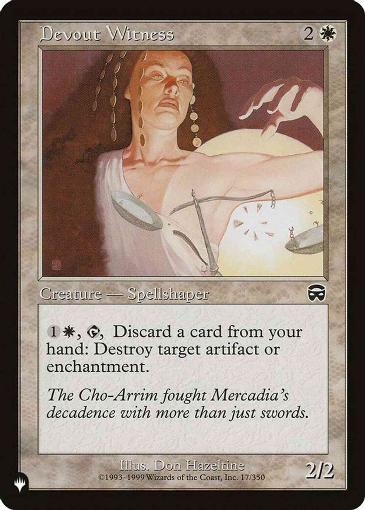 Devout Witness magic card front