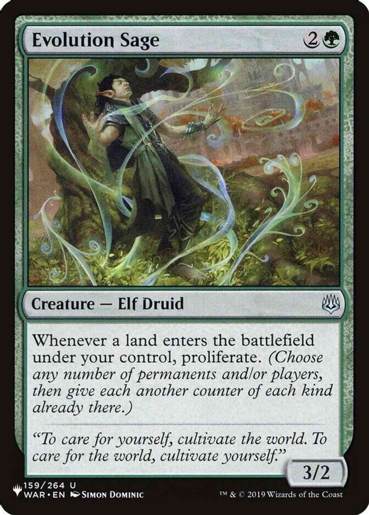 Evolution Sage magic card front