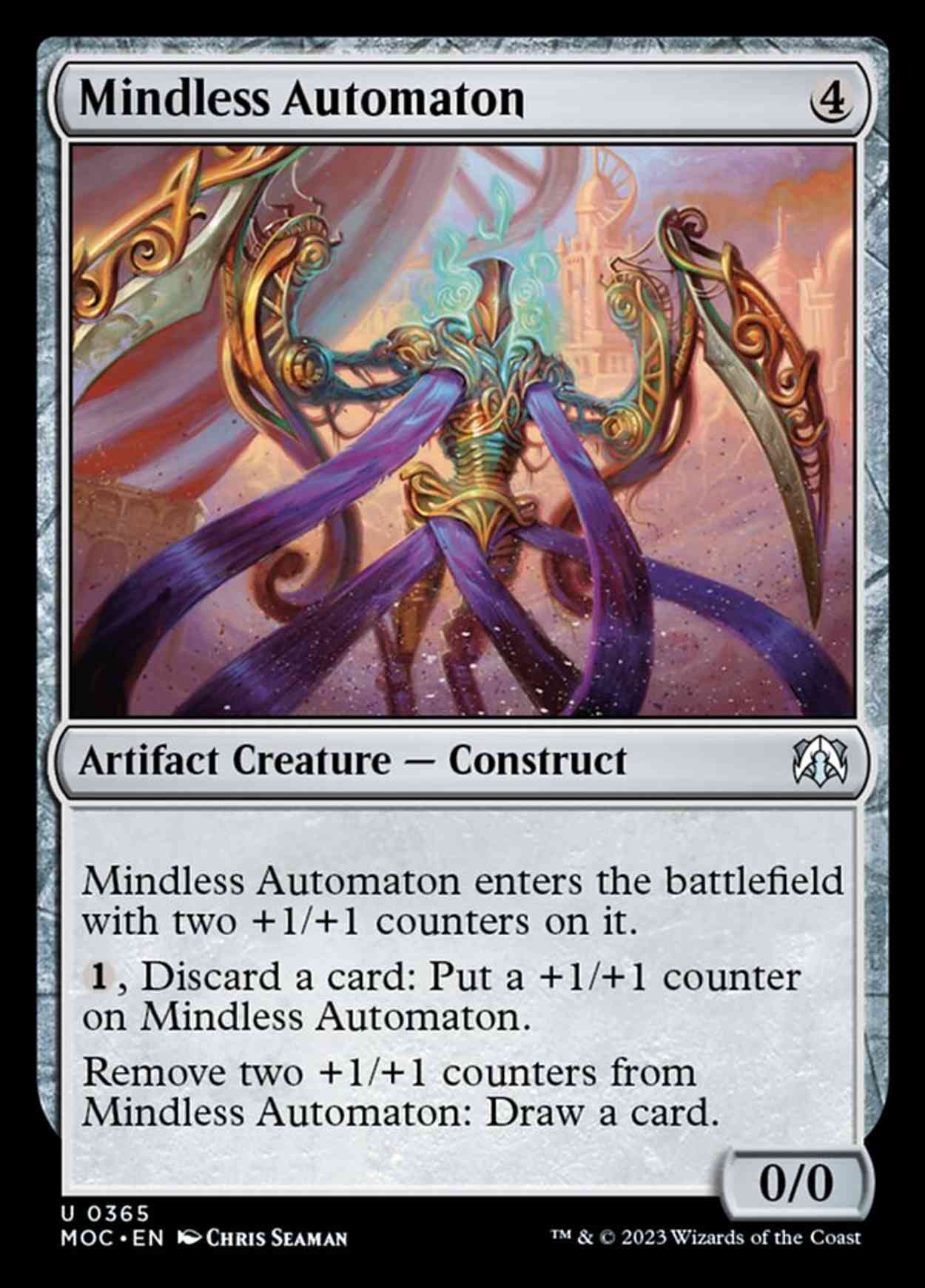 Mindless Automaton magic card front