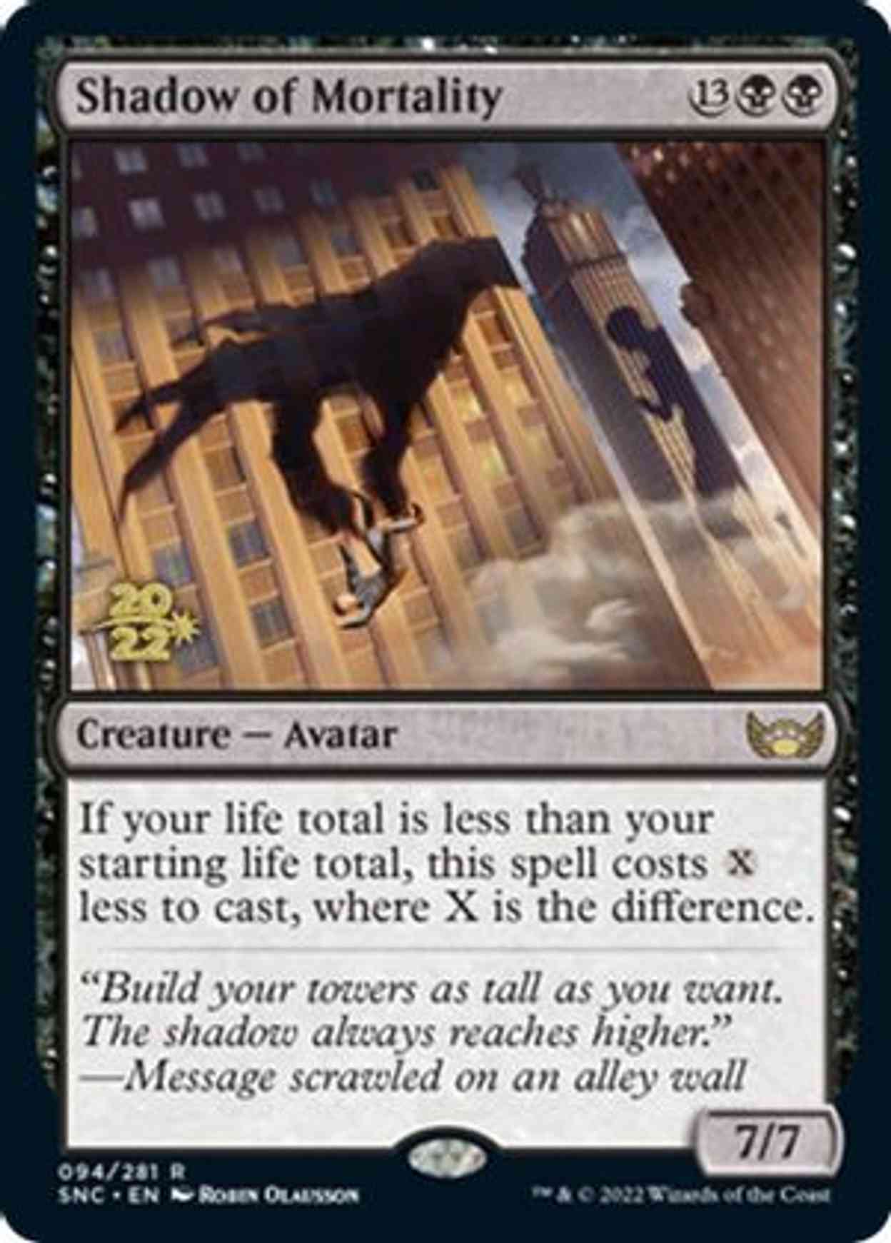 Shadow of Mortality magic card front
