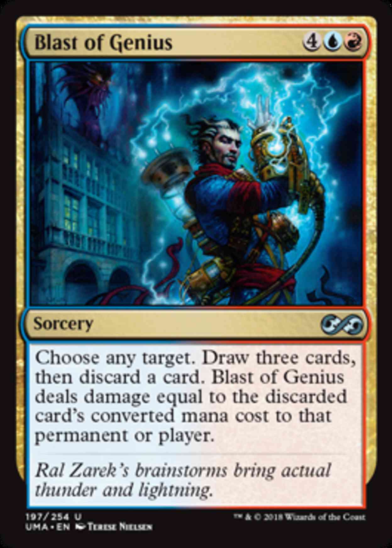 Blast of Genius magic card front