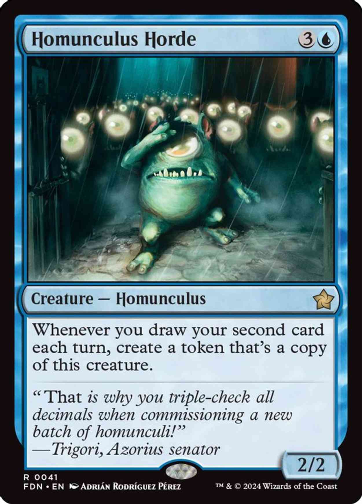 Homunculus Horde magic card front