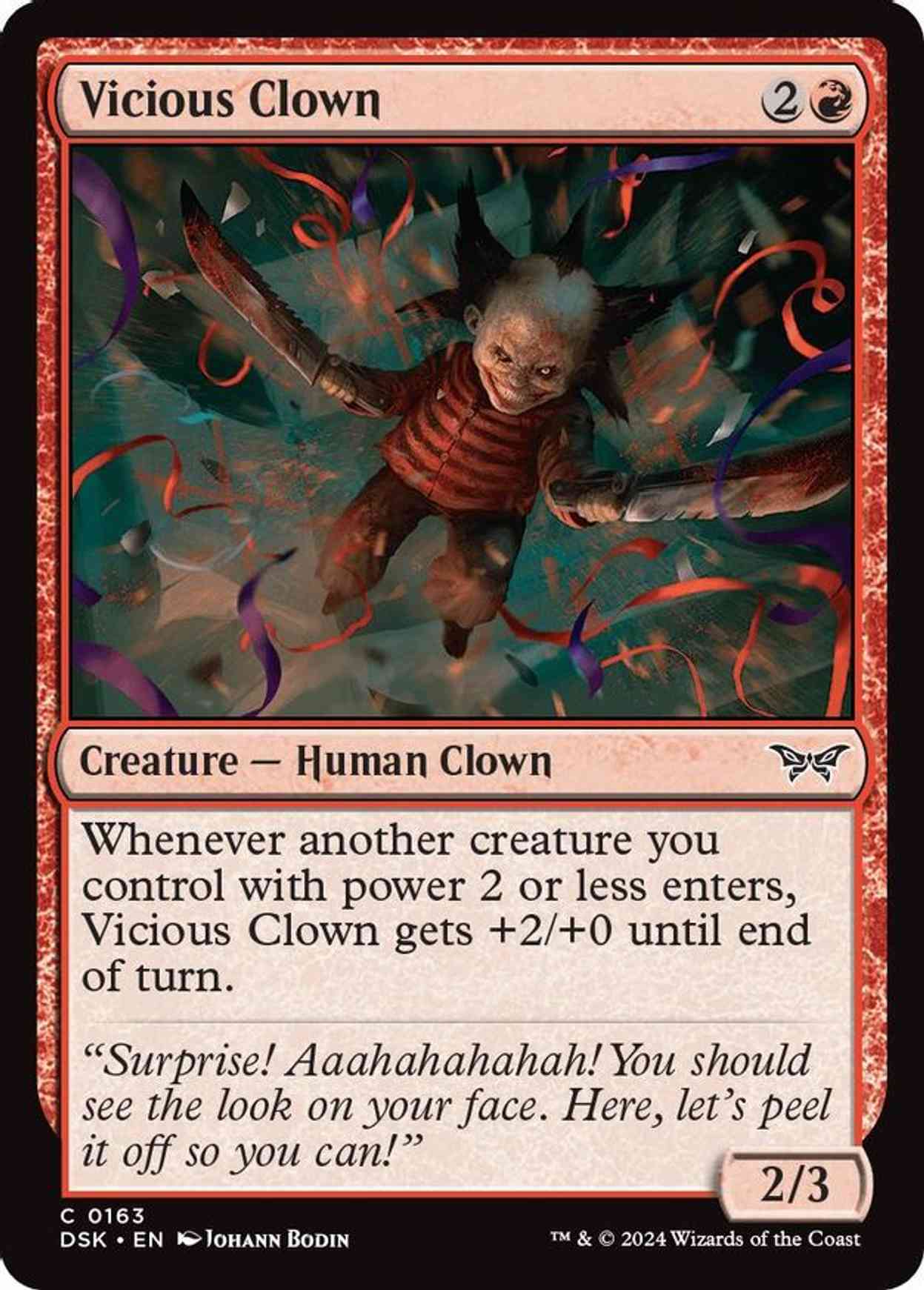 Vicious Clown magic card front