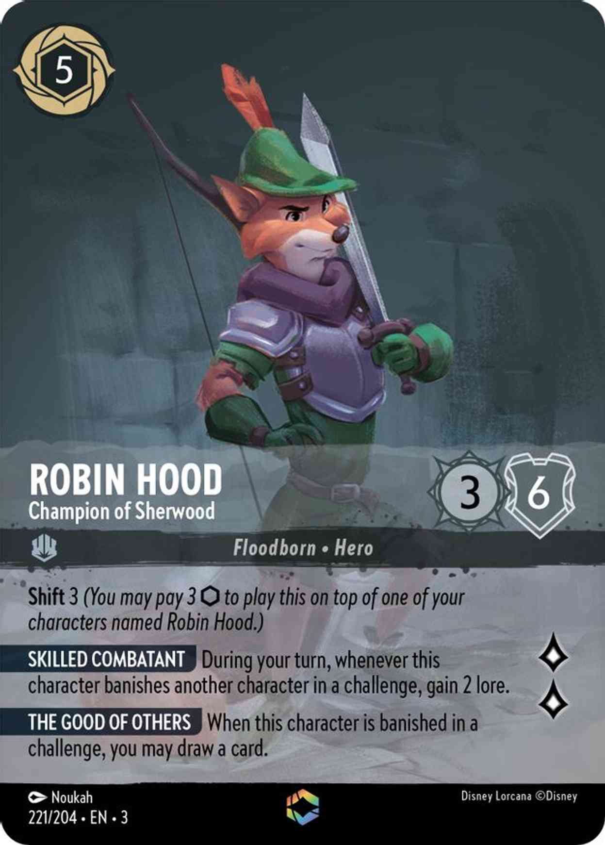 Robin Hood - Champion of Sherwood (Enchanted) magic card front