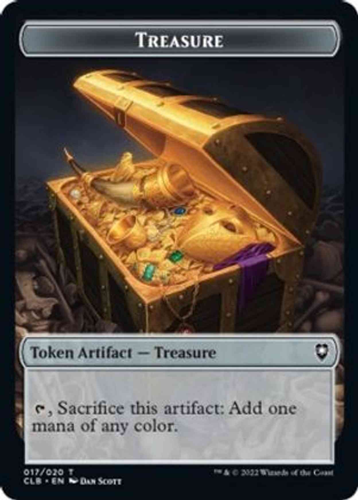 Treasure // Pegasus Double-sided Token magic card front