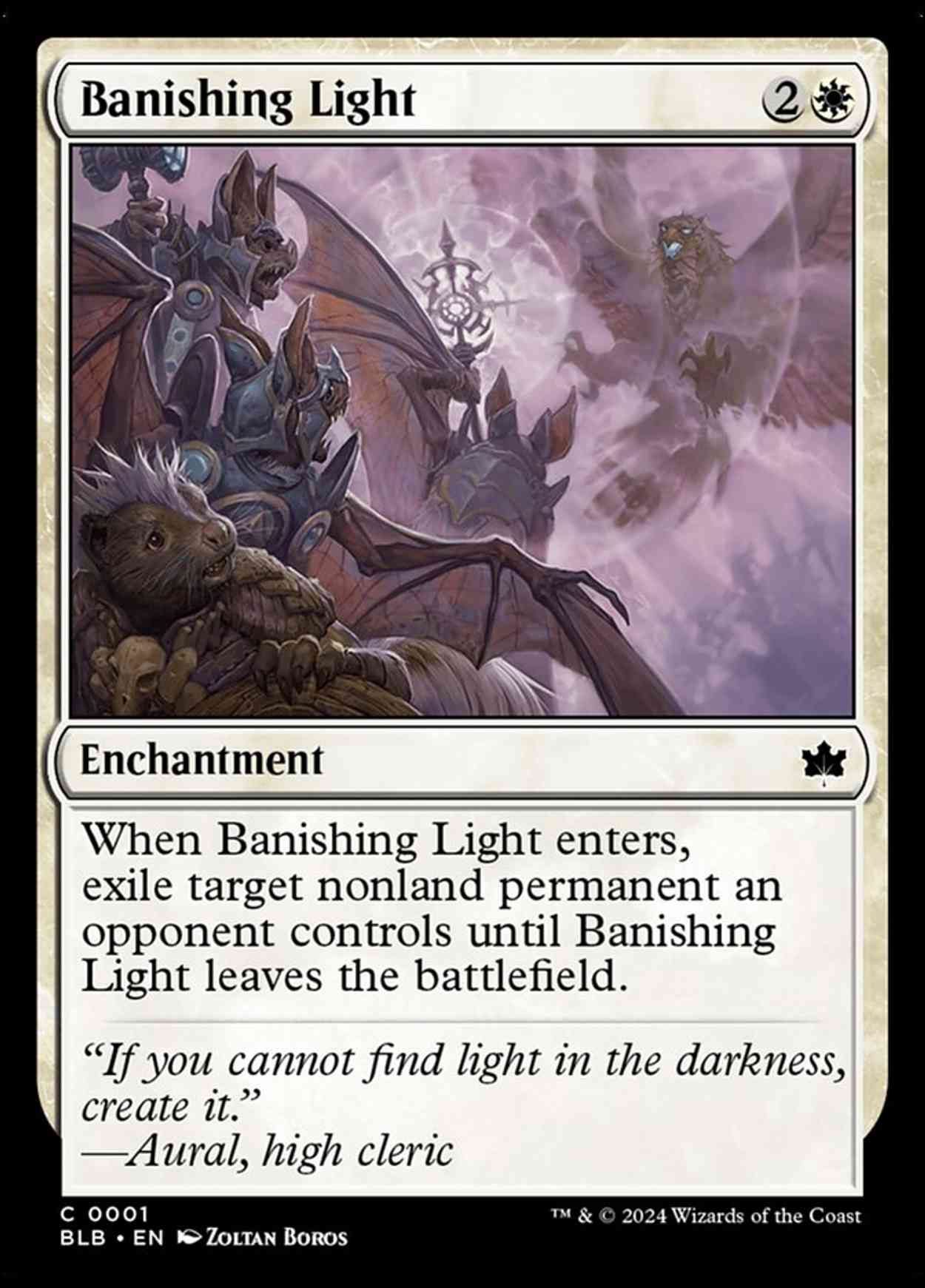 Banishing Light magic card front