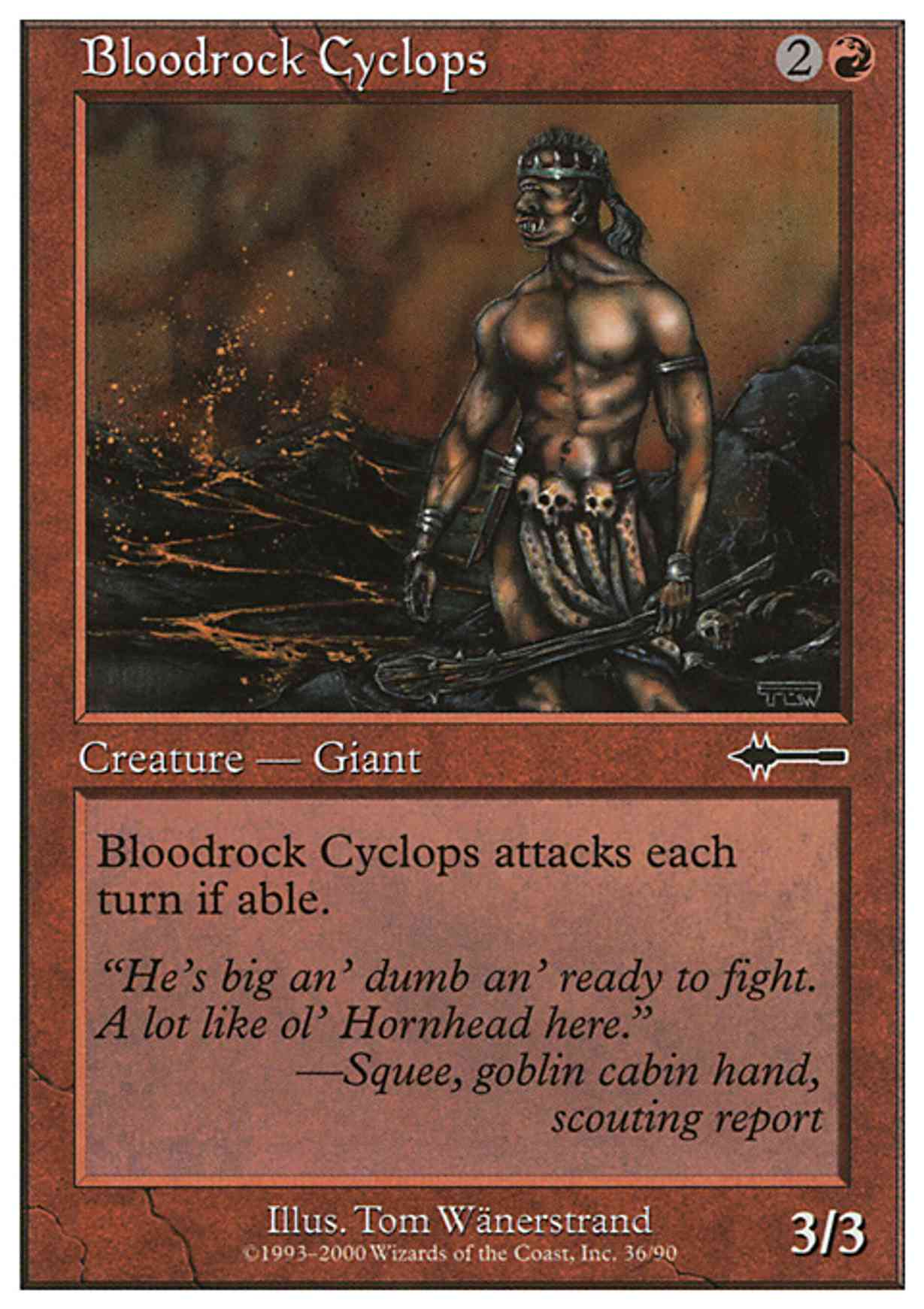 Bloodrock Cyclops magic card front