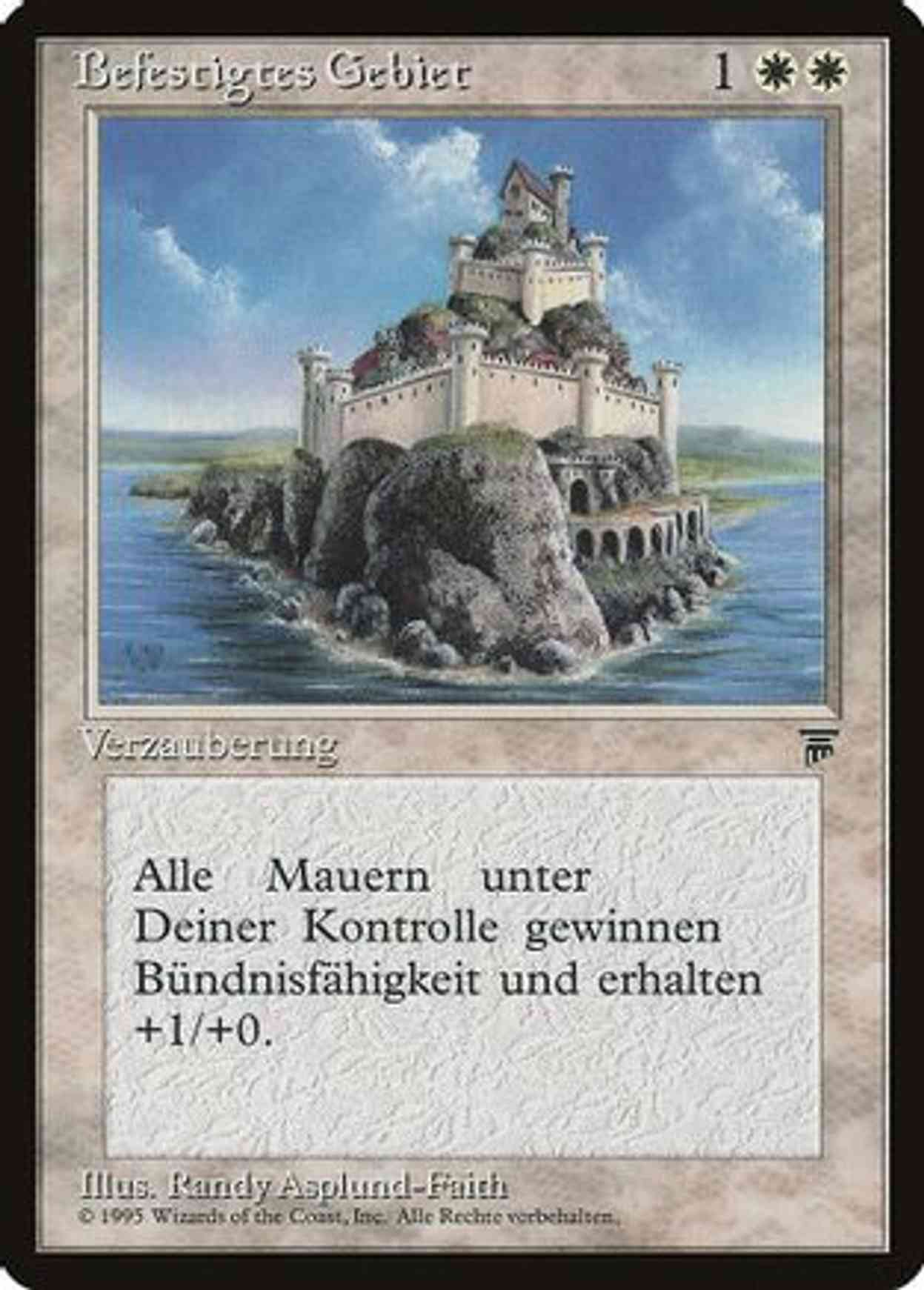 Fortified Area (German) - "Befestigtes Gebiet" magic card front