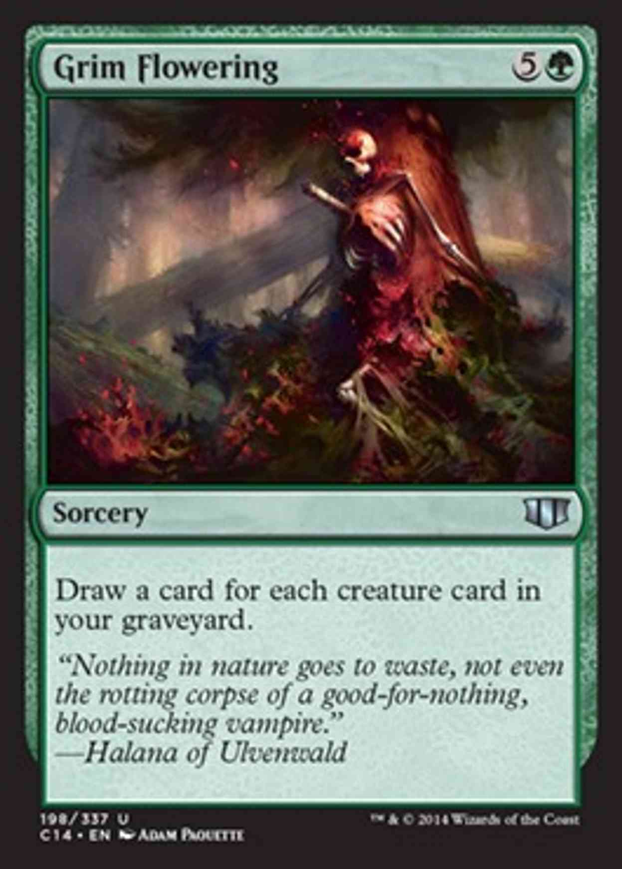 Grim Flowering magic card front