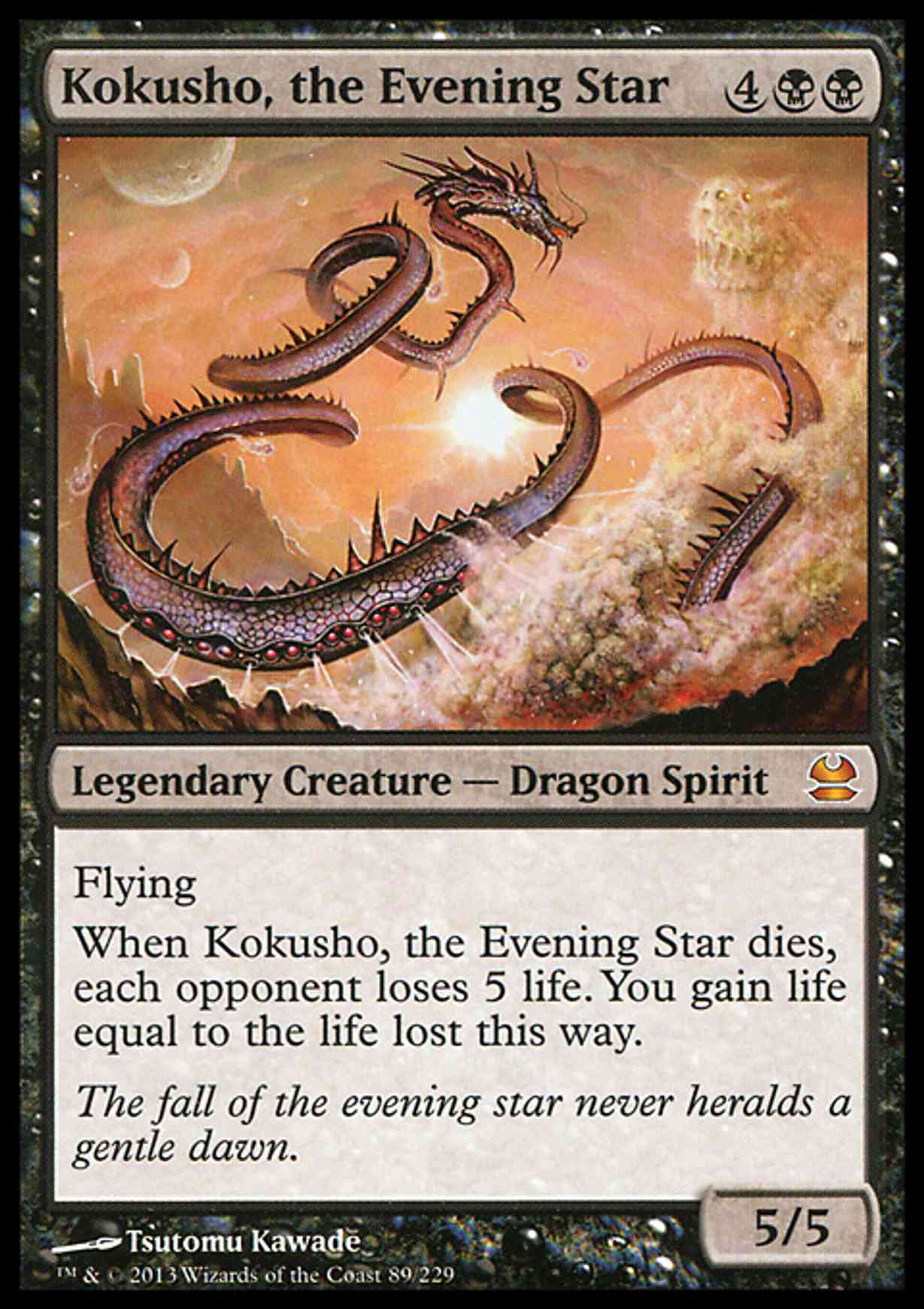 Kokusho, the Evening Star magic card front