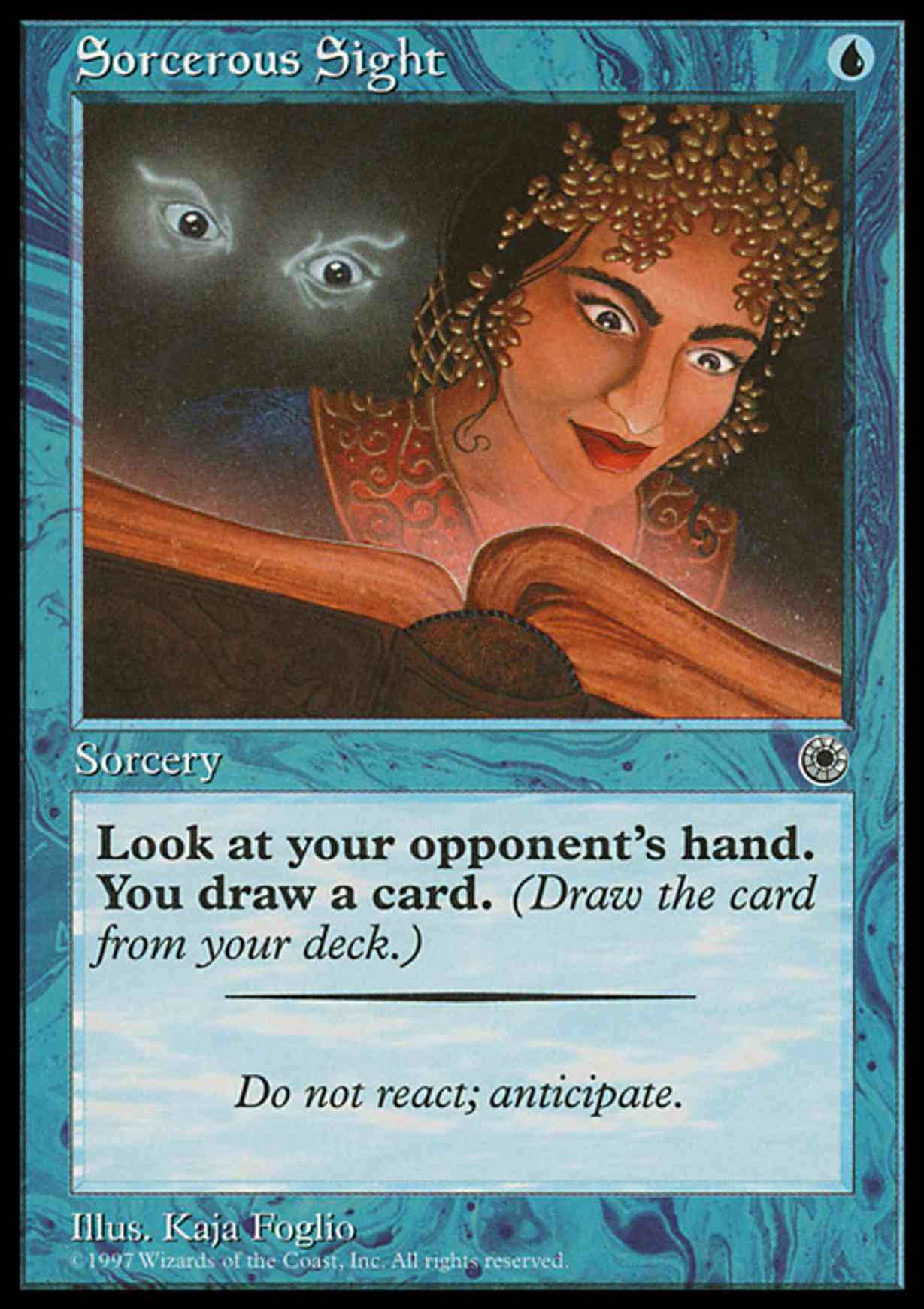 Sorcerous Sight magic card front
