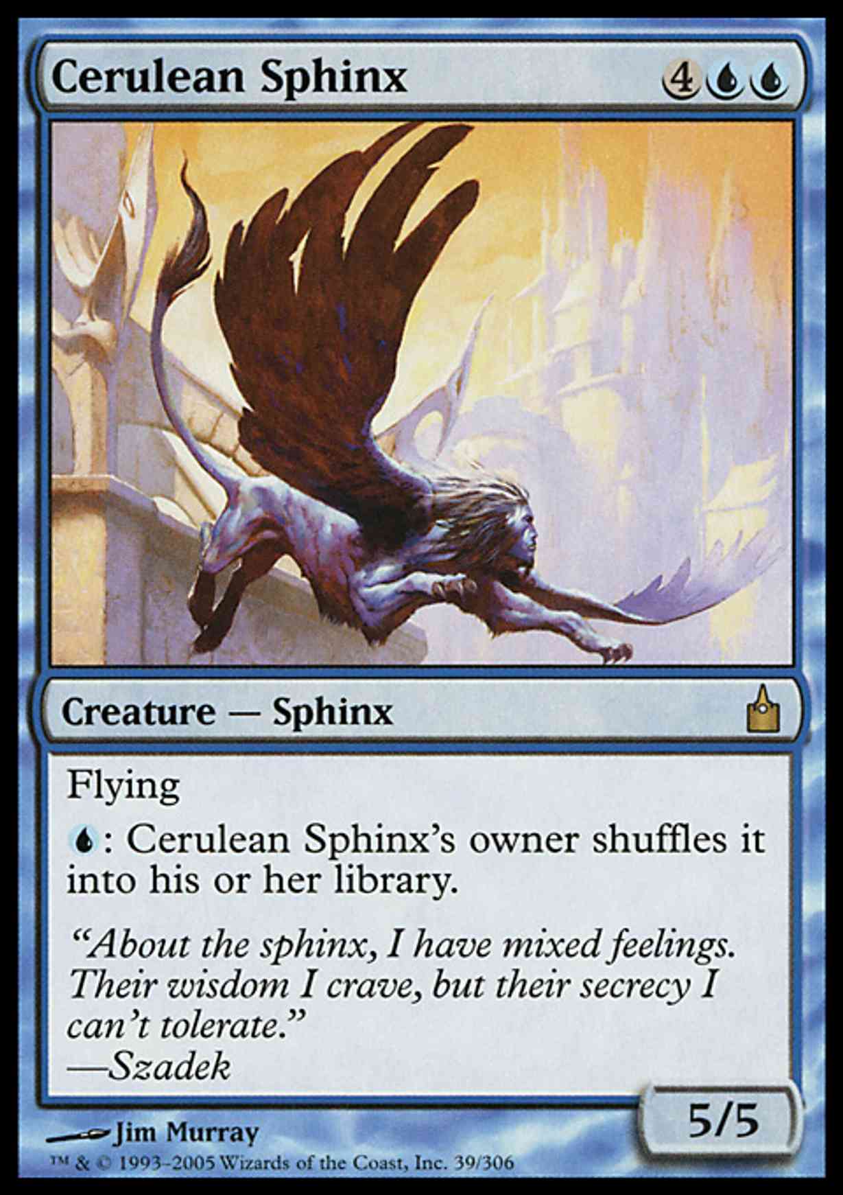Cerulean Sphinx magic card front