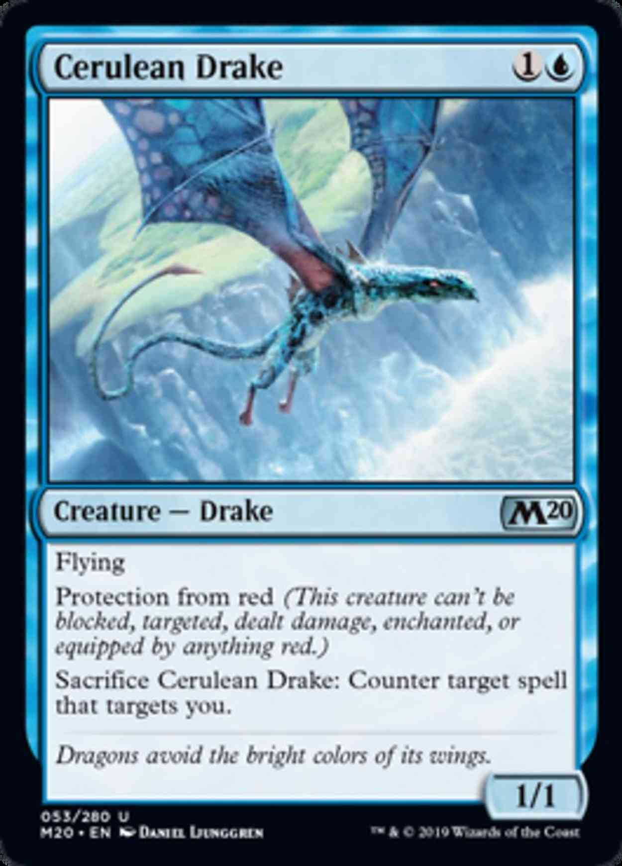 Cerulean Drake magic card front