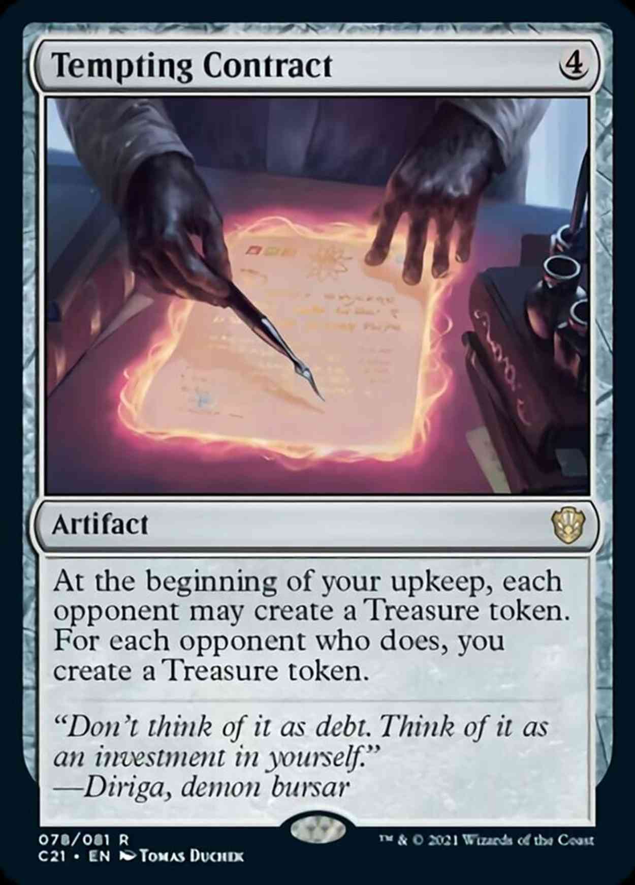 Tempting Contract magic card front