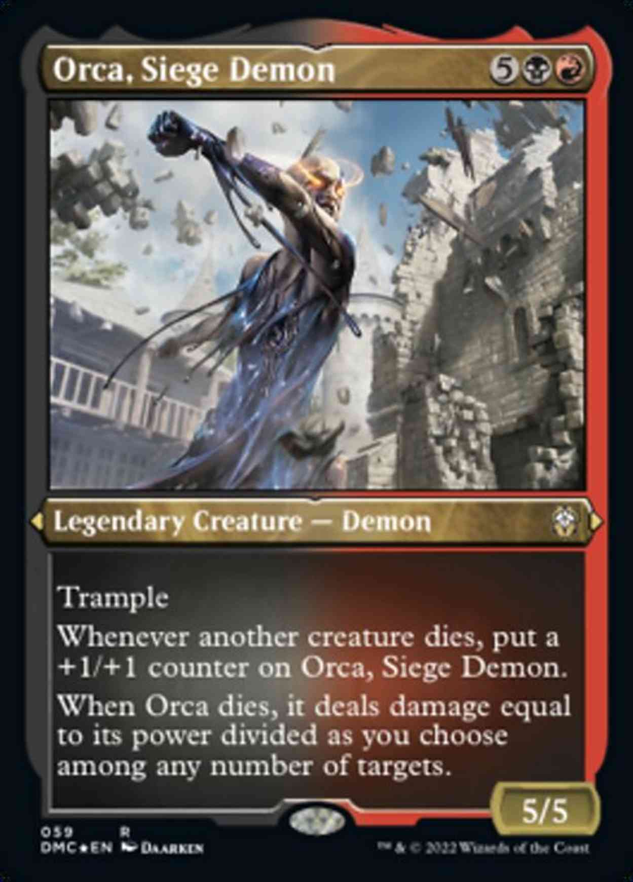 Orca, Siege Demon (Foil Etched) magic card front