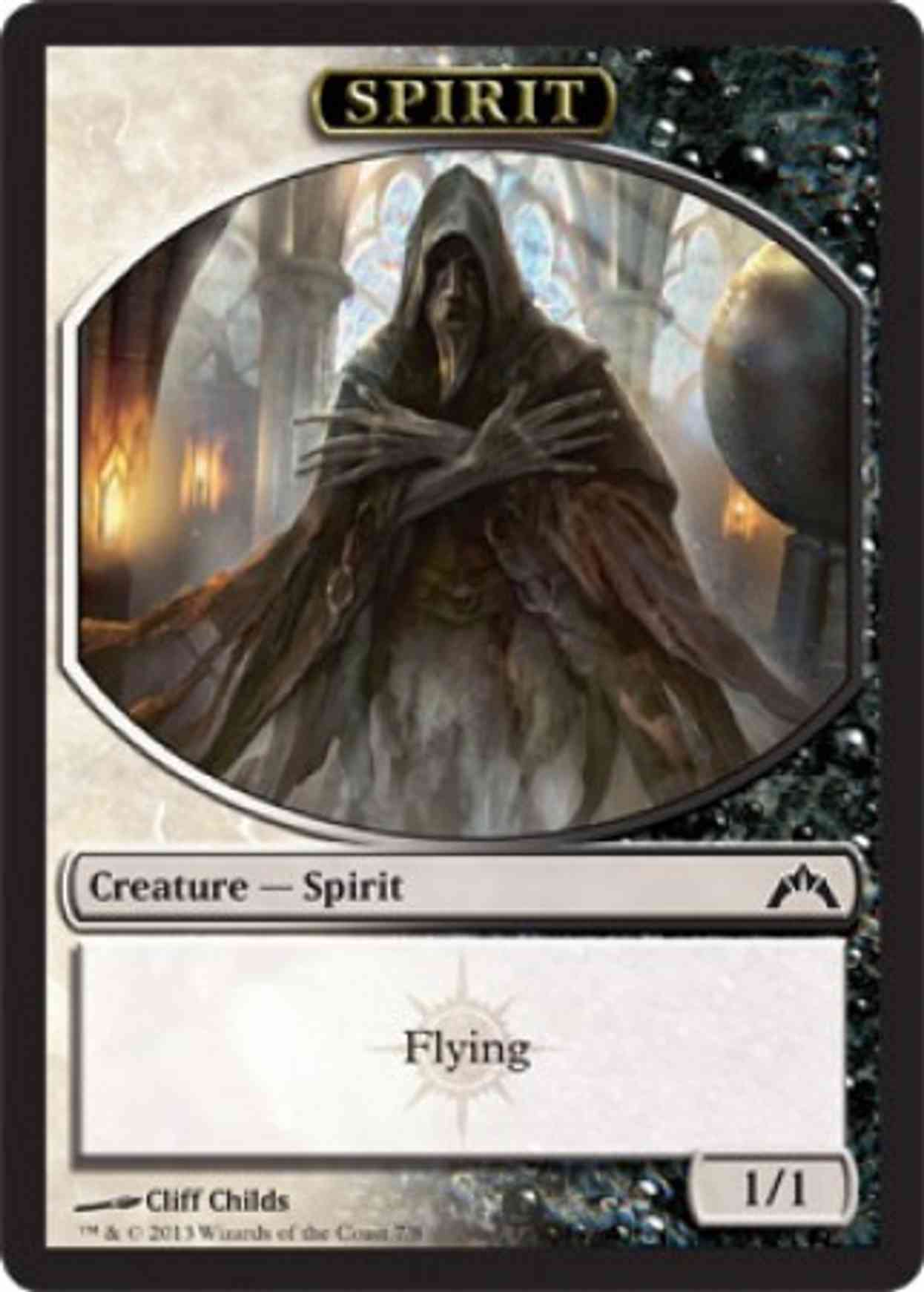 Spirit Token (Black/White) magic card front