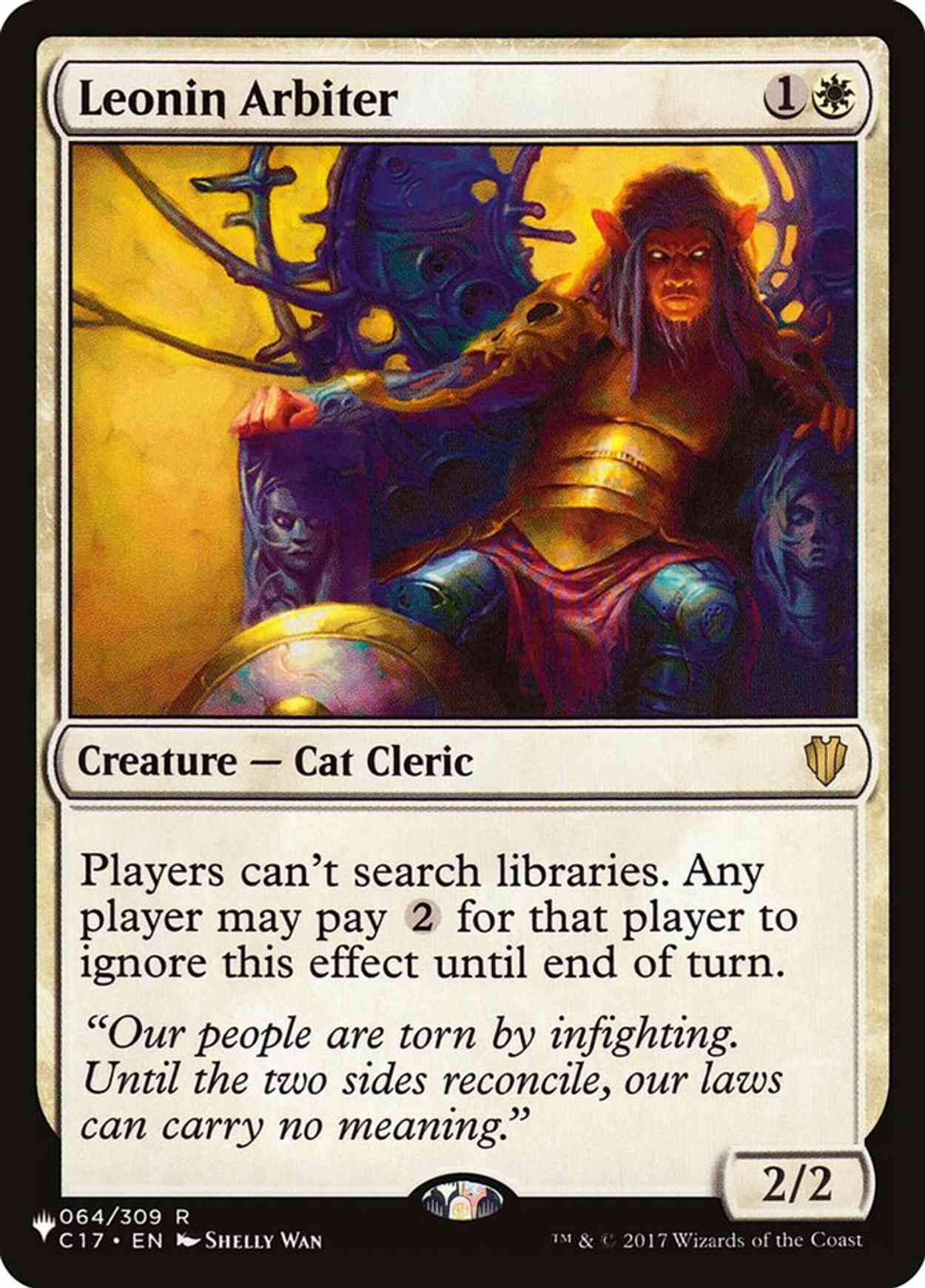 Leonin Arbiter magic card front