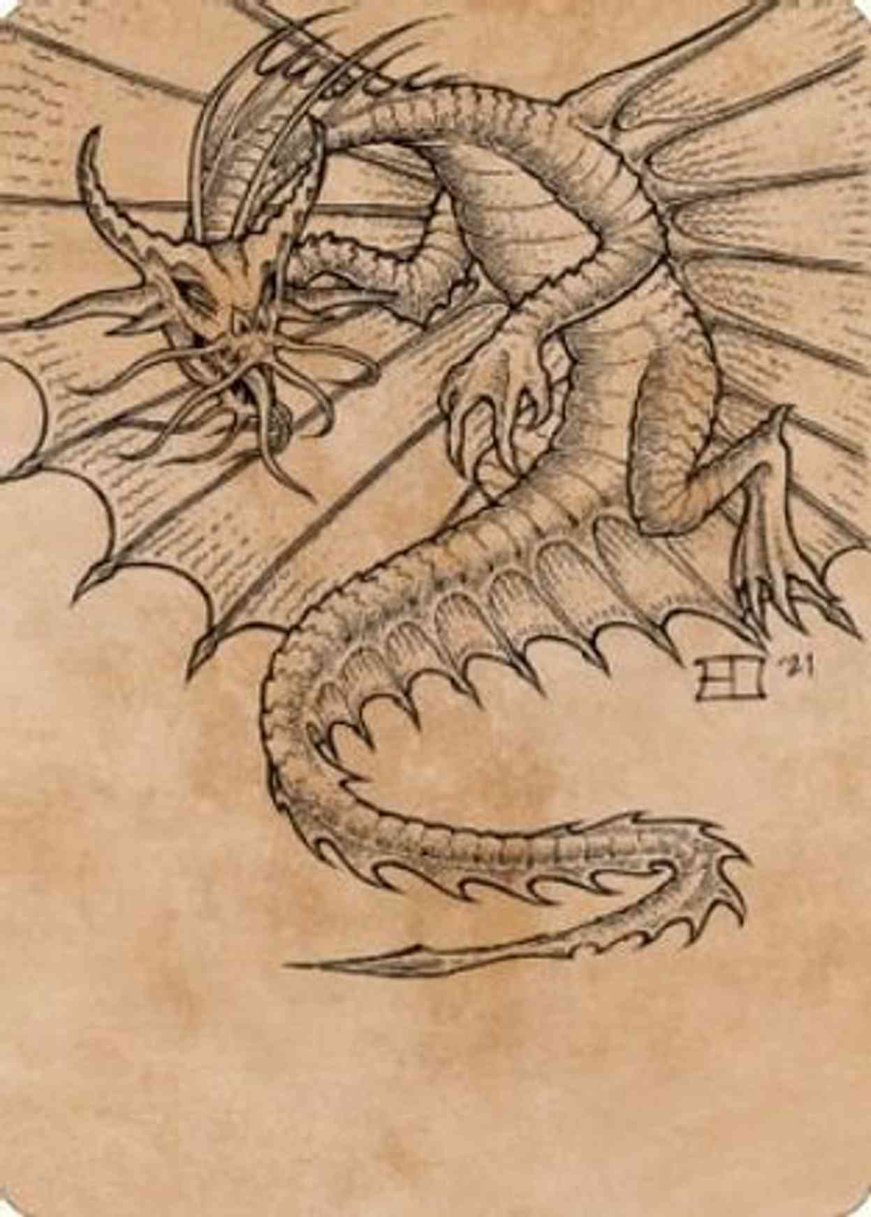 Ancient Gold Dragon Art Card (44/81) magic card front