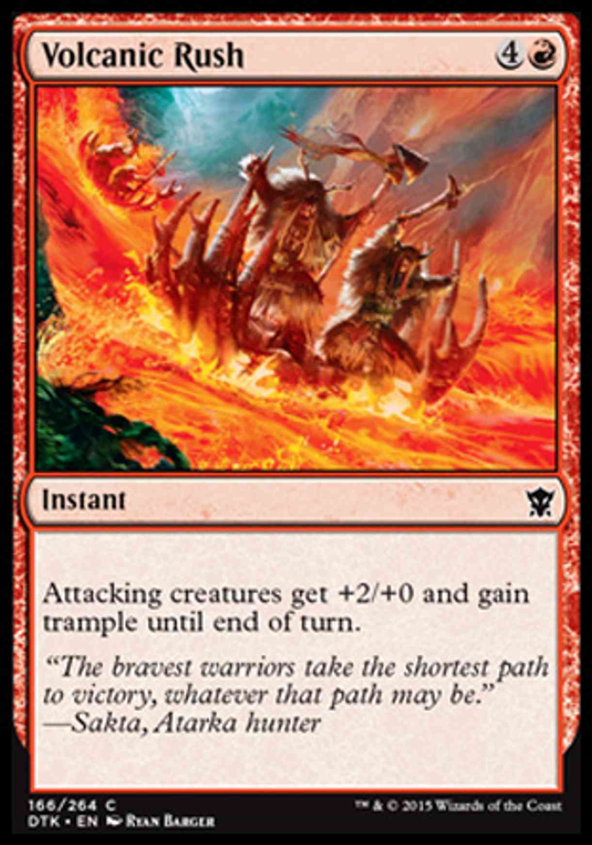Volcanic Rush magic card front