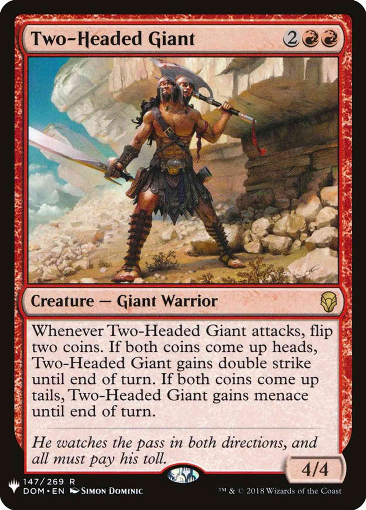 Two-Headed Giant magic card front