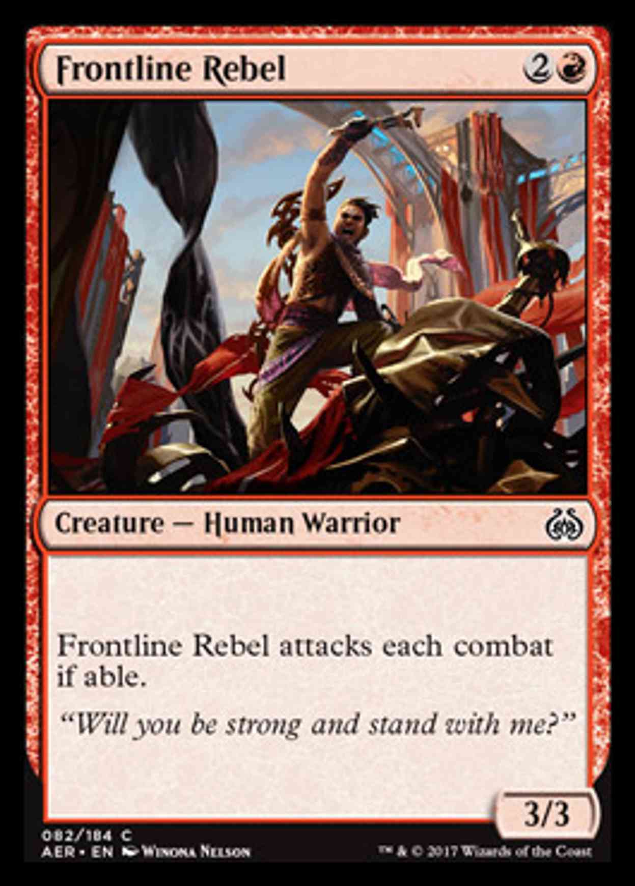 Frontline Rebel magic card front