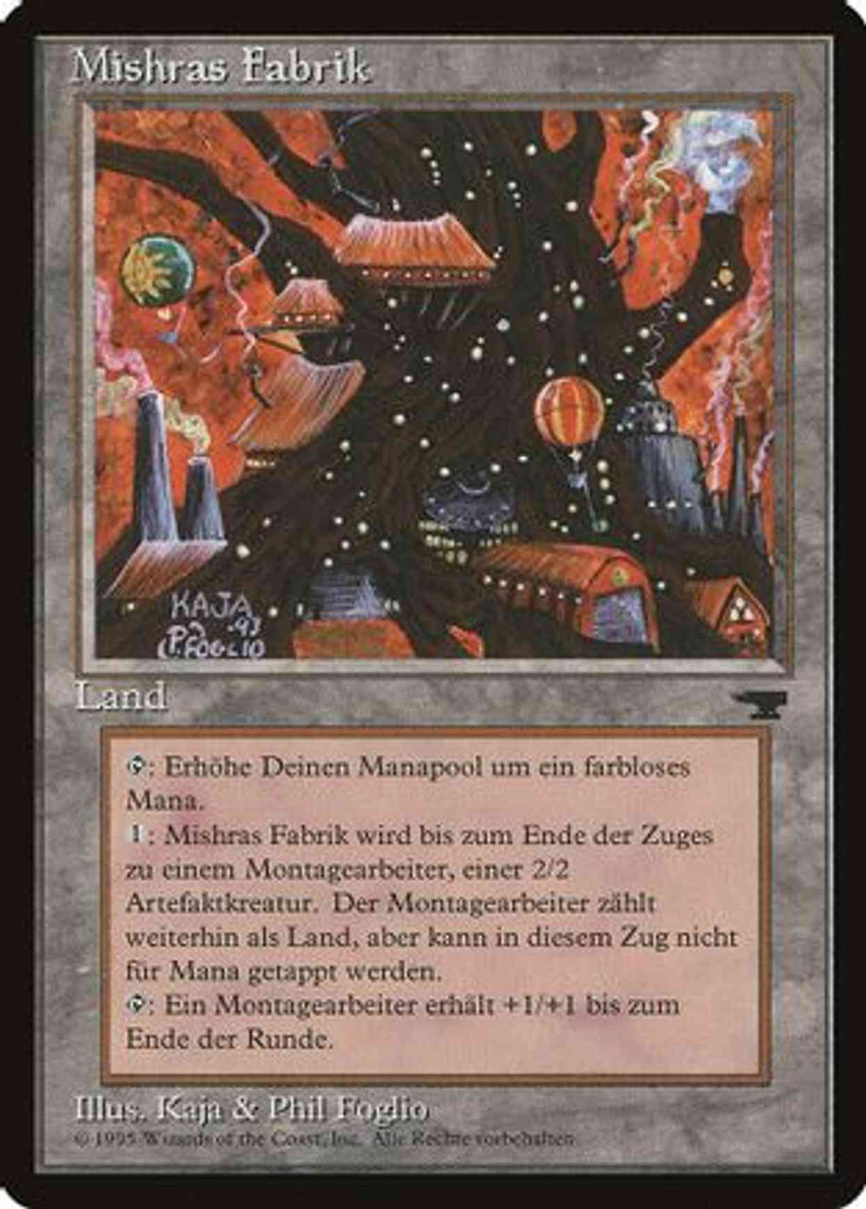 Mishra's Factory (German) - "Mishras Fabrik" magic card front
