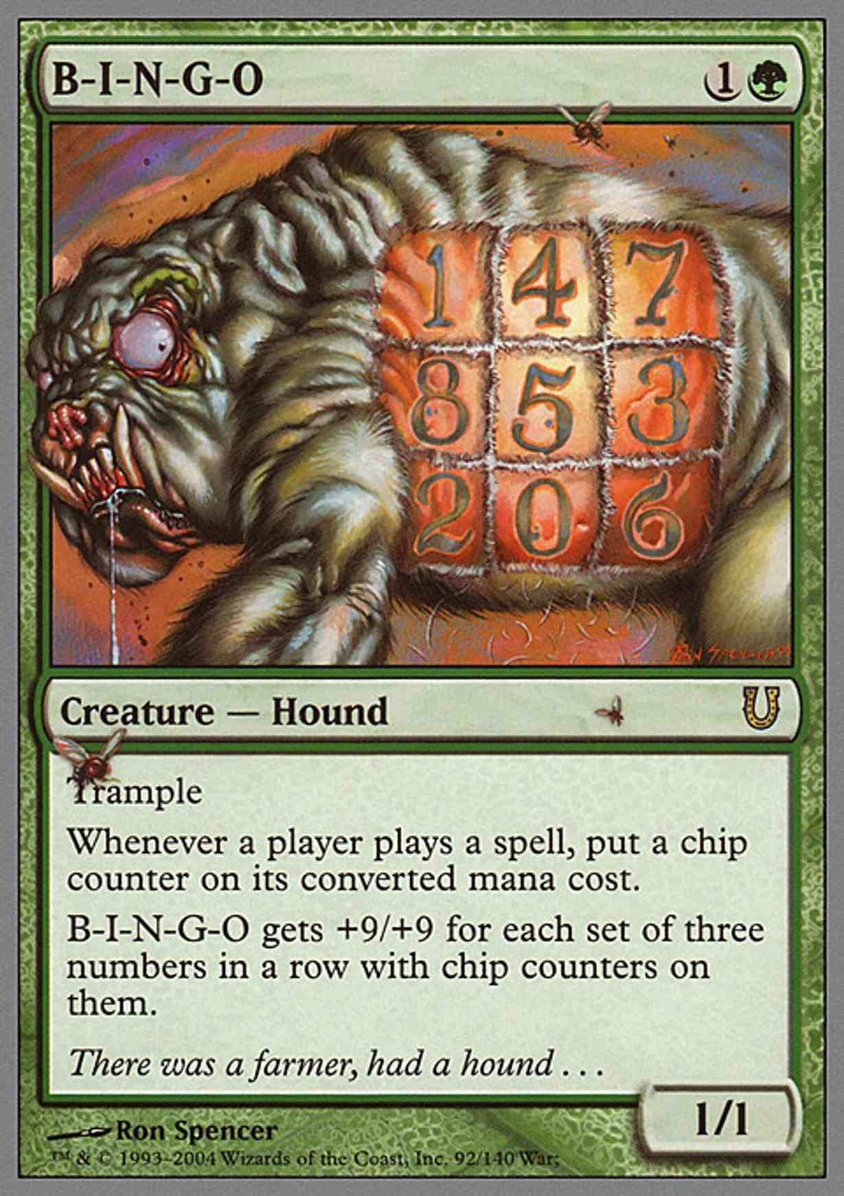 B-I-N-G-O magic card front