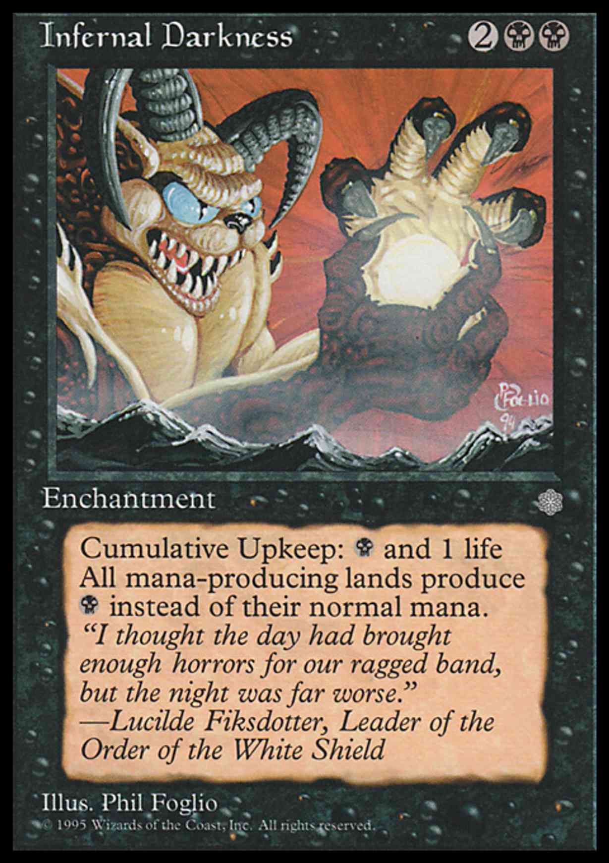 Infernal Darkness magic card front