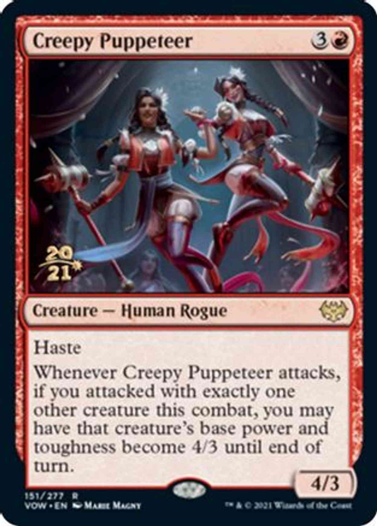 Creepy Puppeteer magic card front