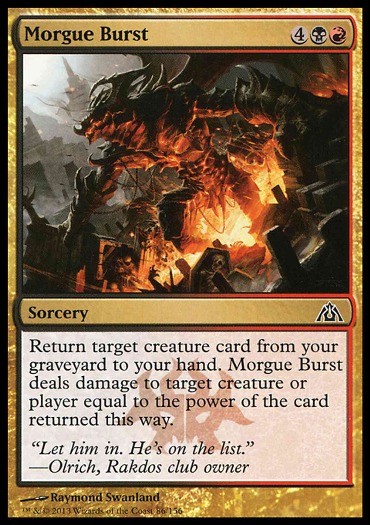 Morgue Burst magic card front