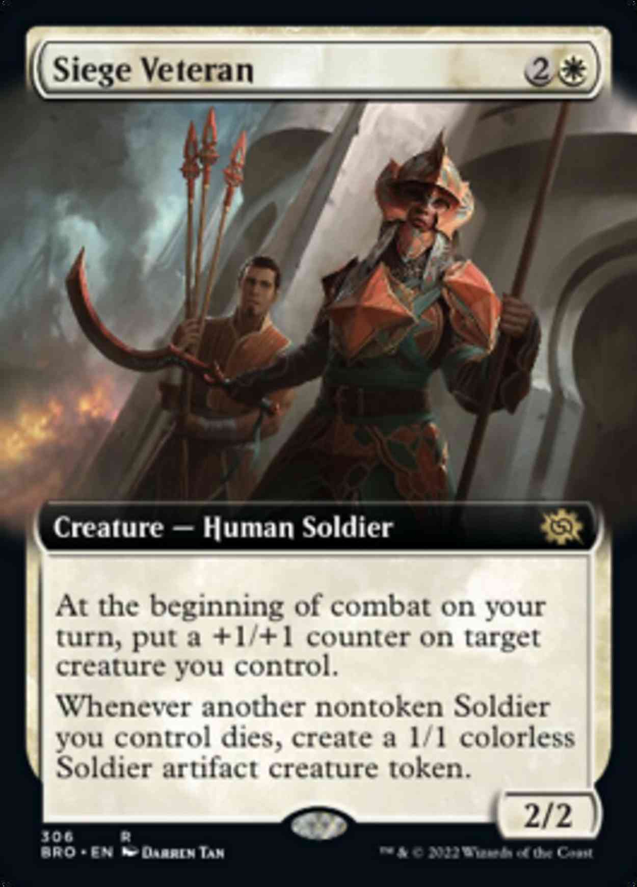 Siege Veteran (Extended Art) magic card front