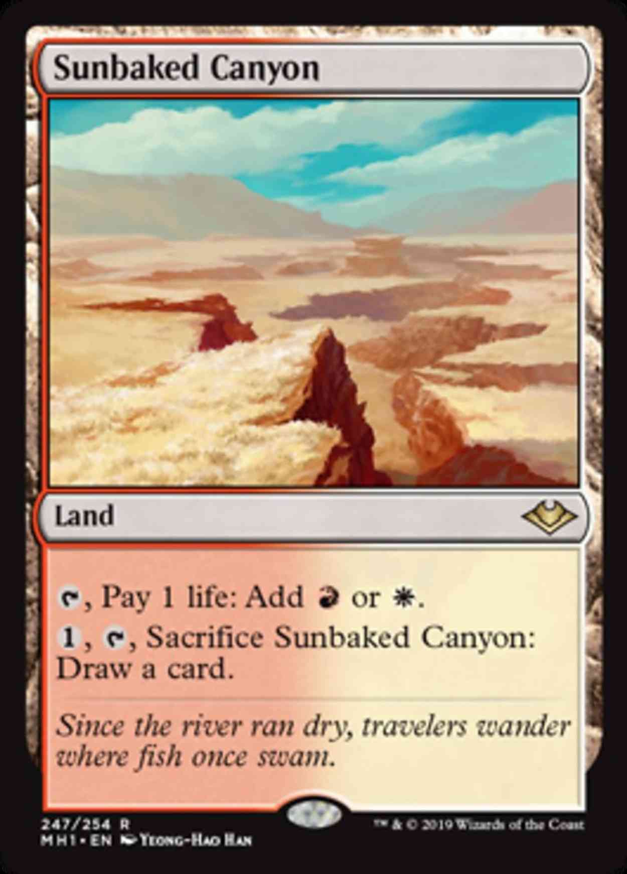 Sunbaked Canyon magic card front