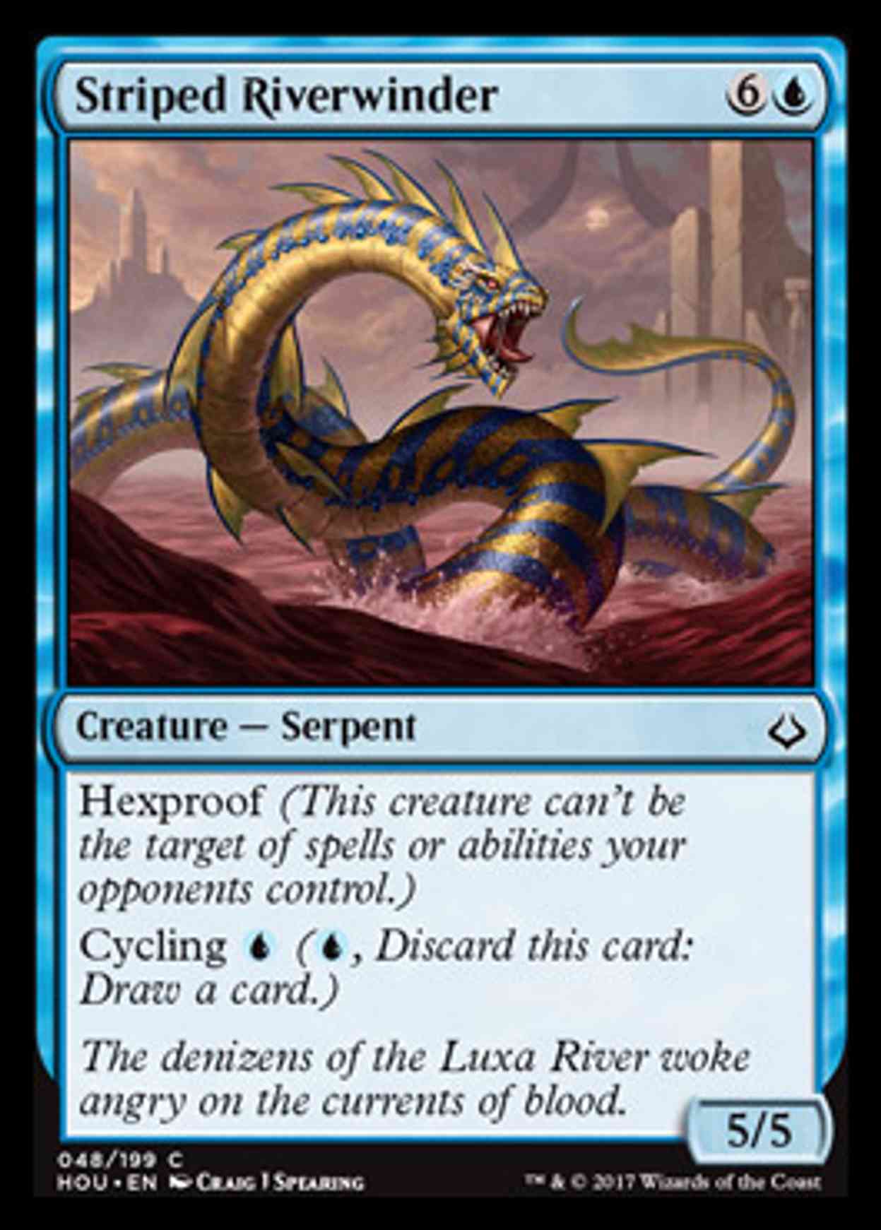 Striped Riverwinder magic card front