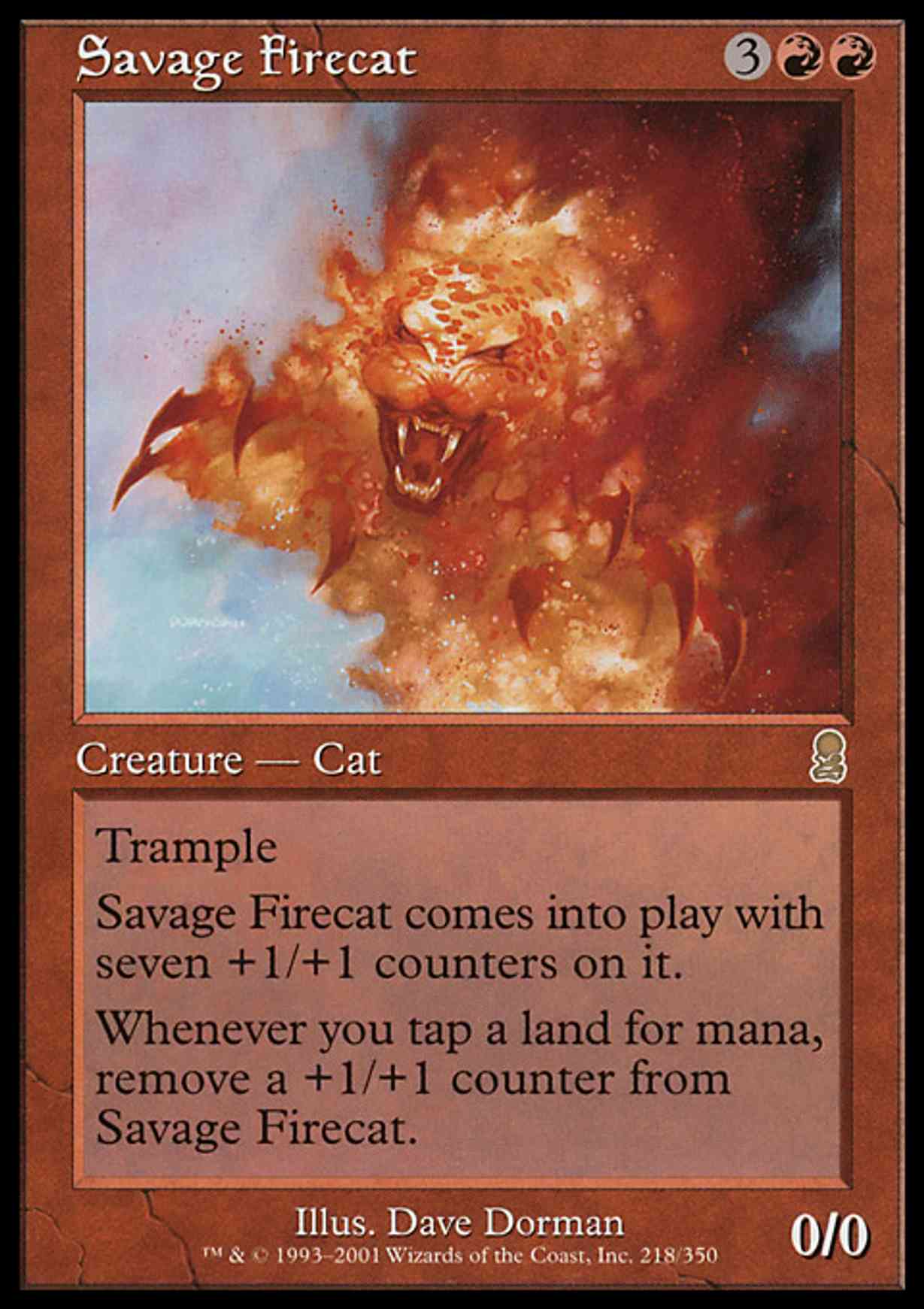 Savage Firecat magic card front