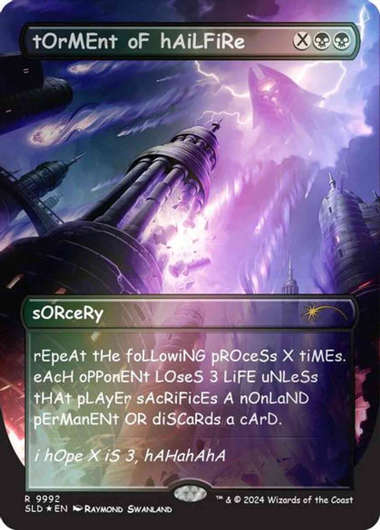 tOrMEnt oF hAiLFiRe (Rainbow Foil) magic card front