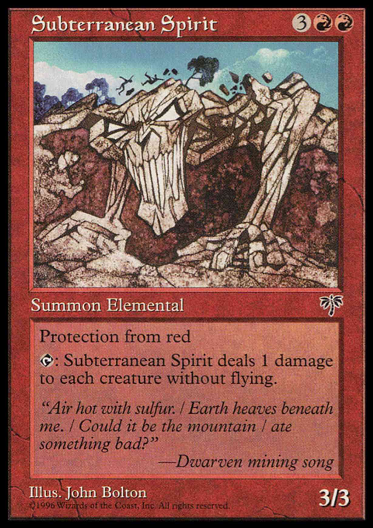 Subterranean Spirit magic card front