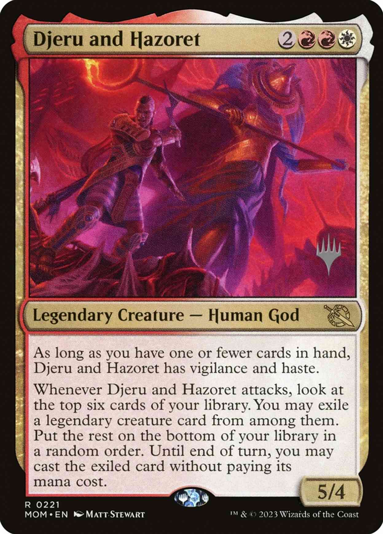 Djeru and Hazoret magic card front