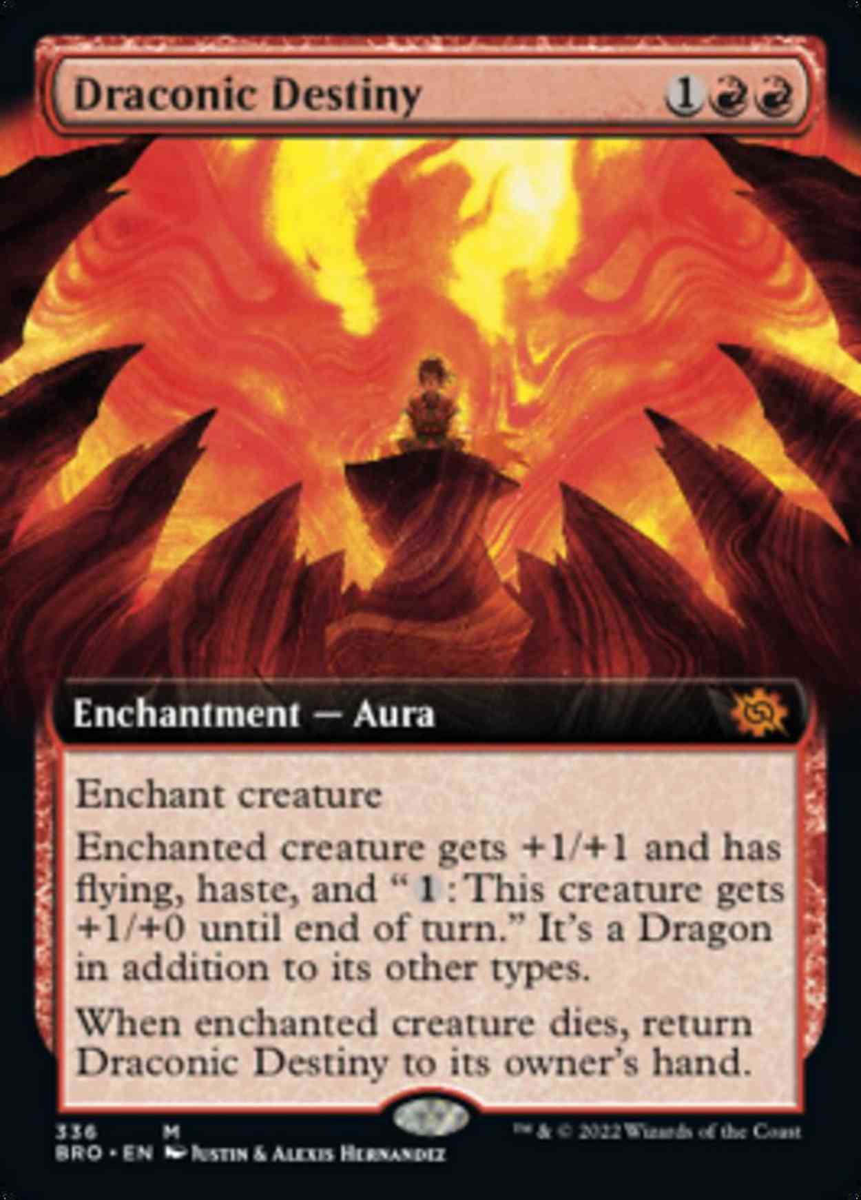 Draconic Destiny (Extended Art) magic card front
