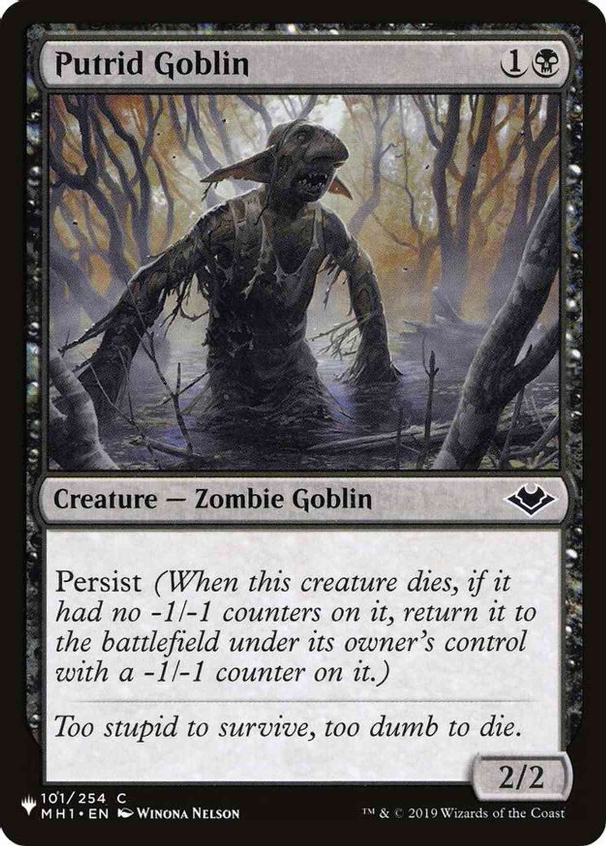 Putrid Goblin magic card front