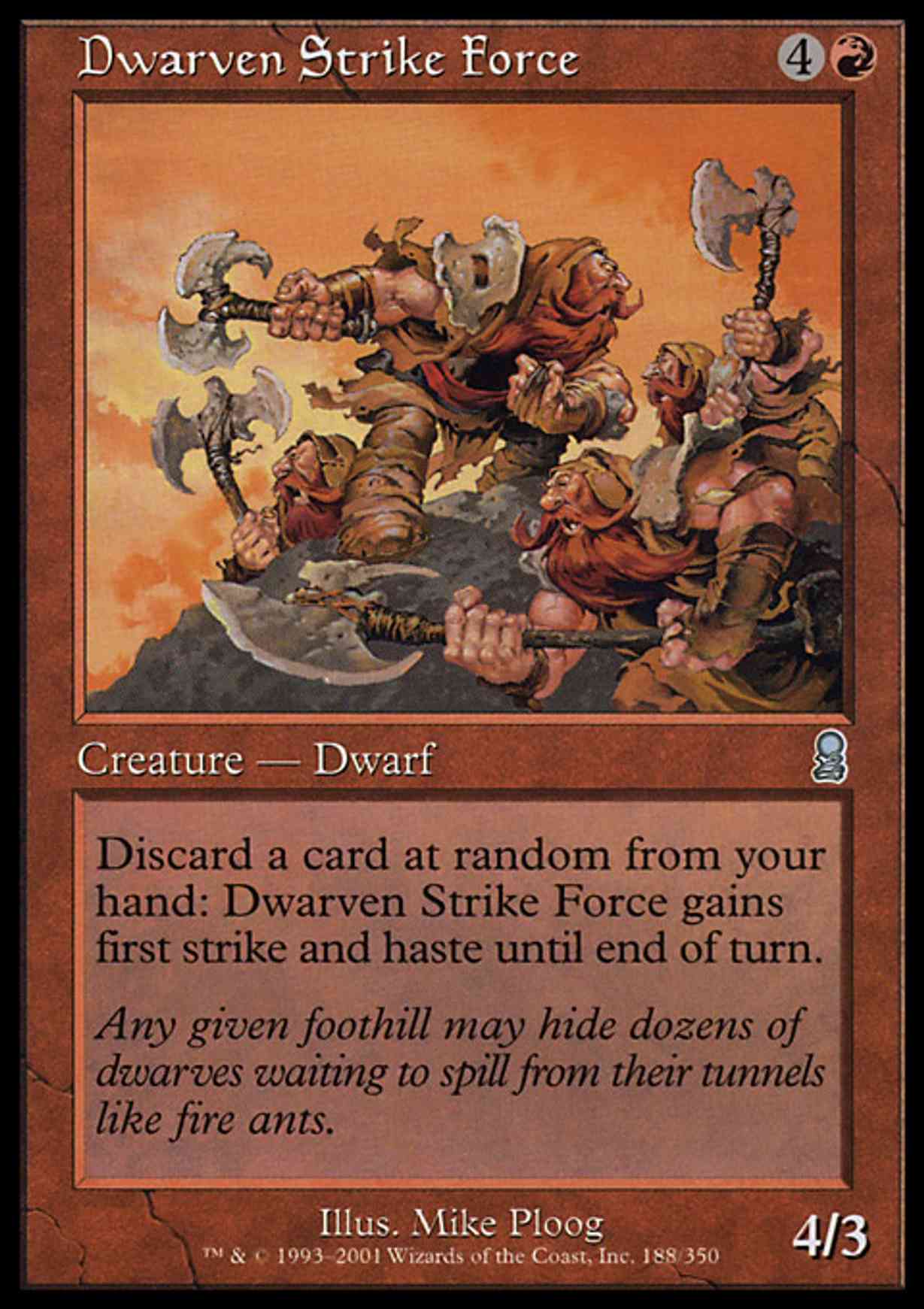 Dwarven Strike Force magic card front