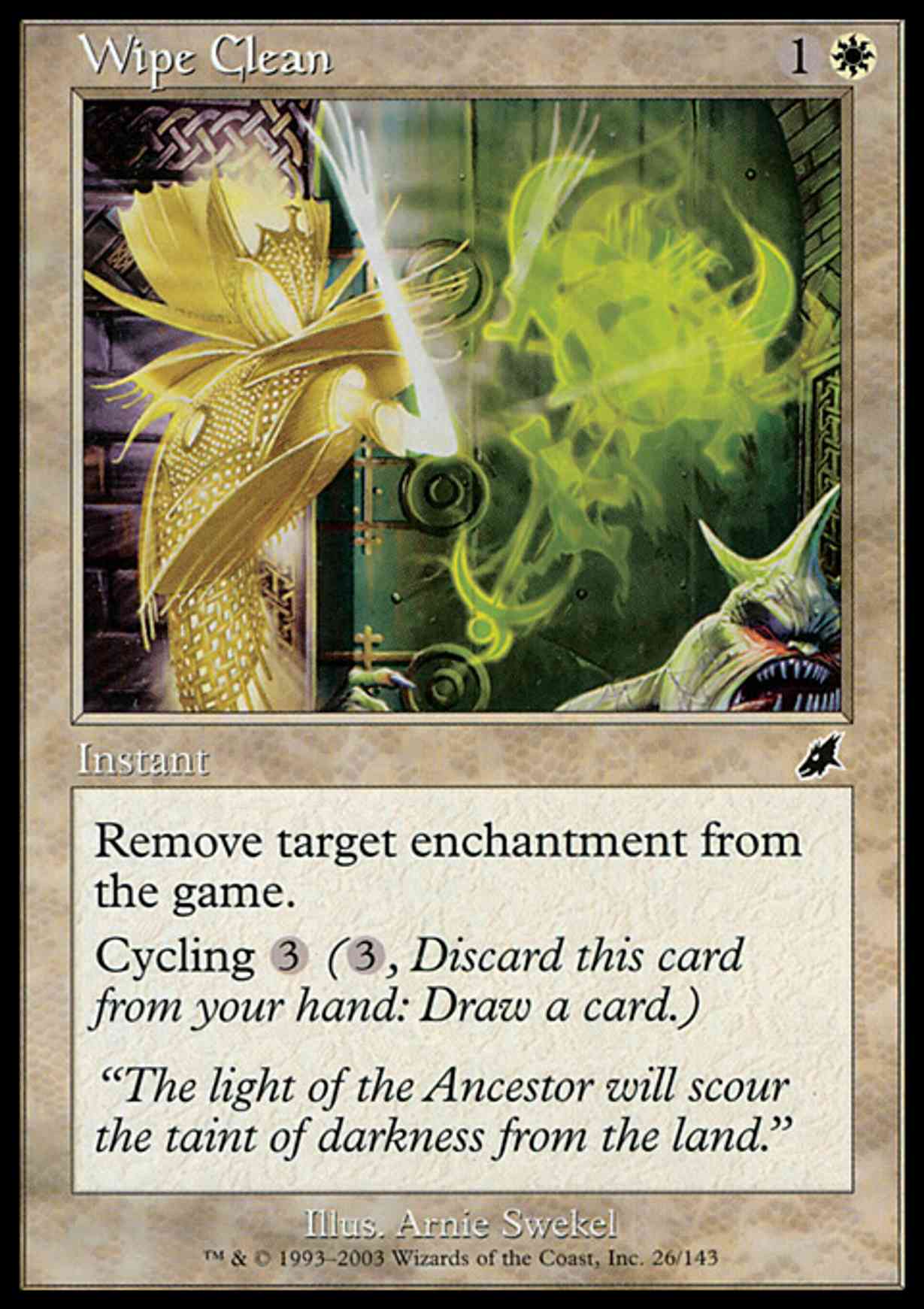 Wipe Clean magic card front