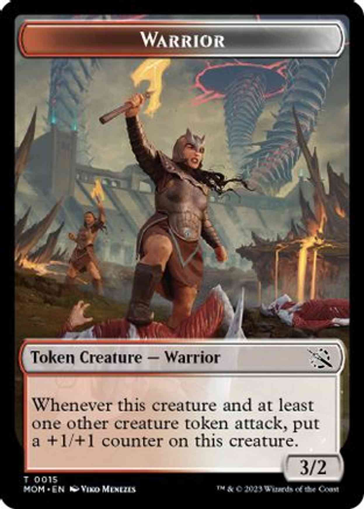 Warrior // Phyrexian Hydra (0011) Double-Sided Token magic card front