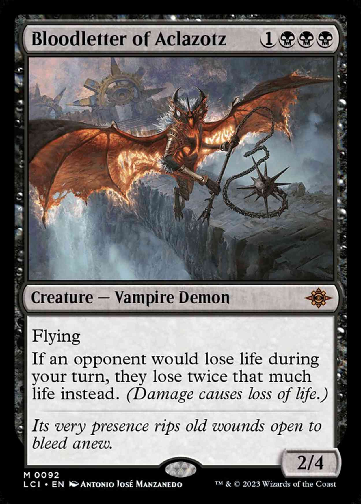 Bloodletter of Aclazotz magic card front