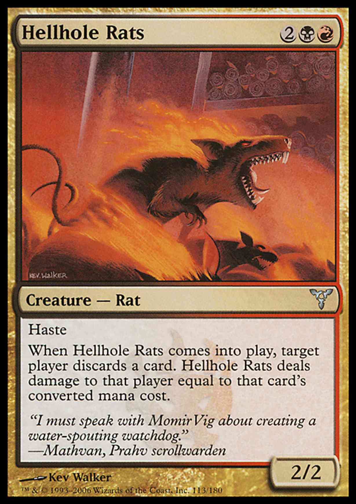 Hellhole Rats magic card front
