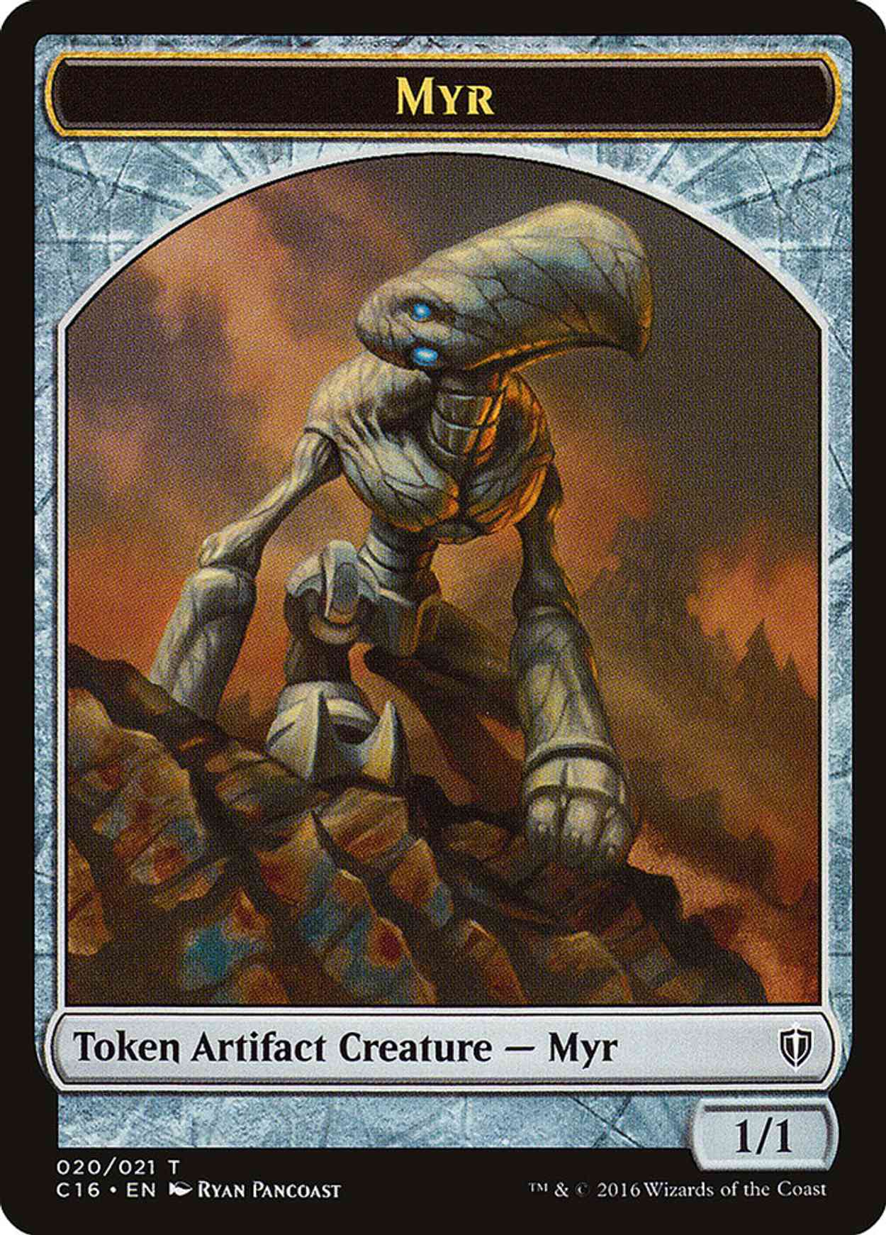Myr // Bird (White) Double-sided Token magic card front