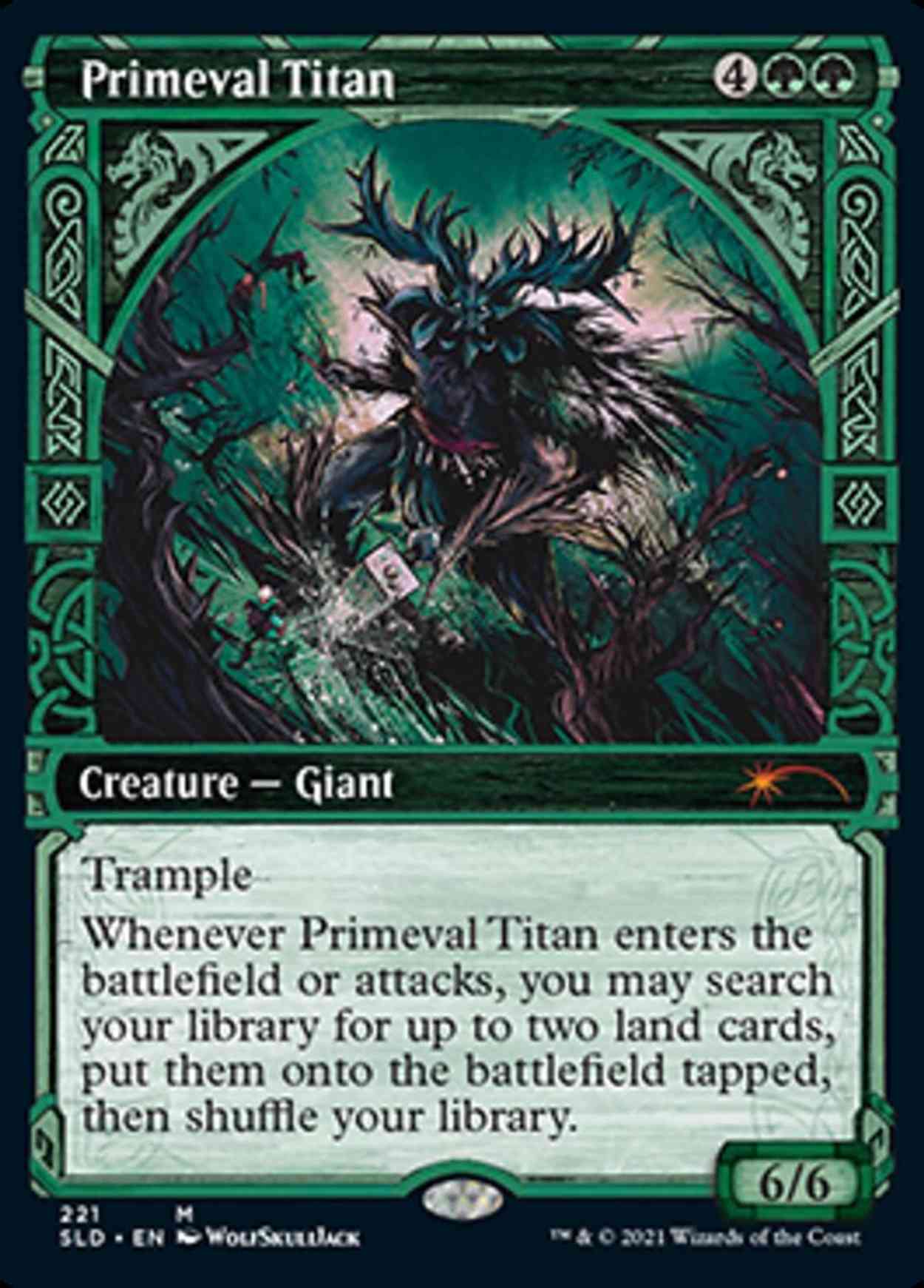 Primeval Titan (221) (Showcase) magic card front